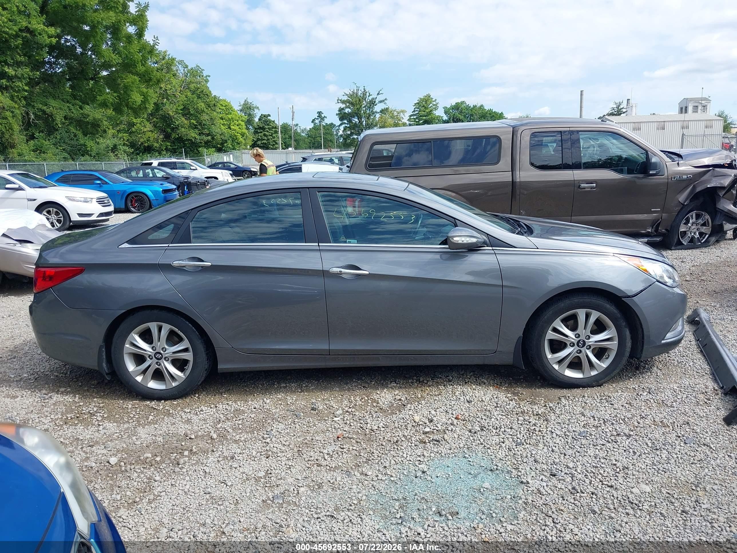 2013 Hyundai Sonata Limited Gray vin: 5NPEC4AC4DH628536