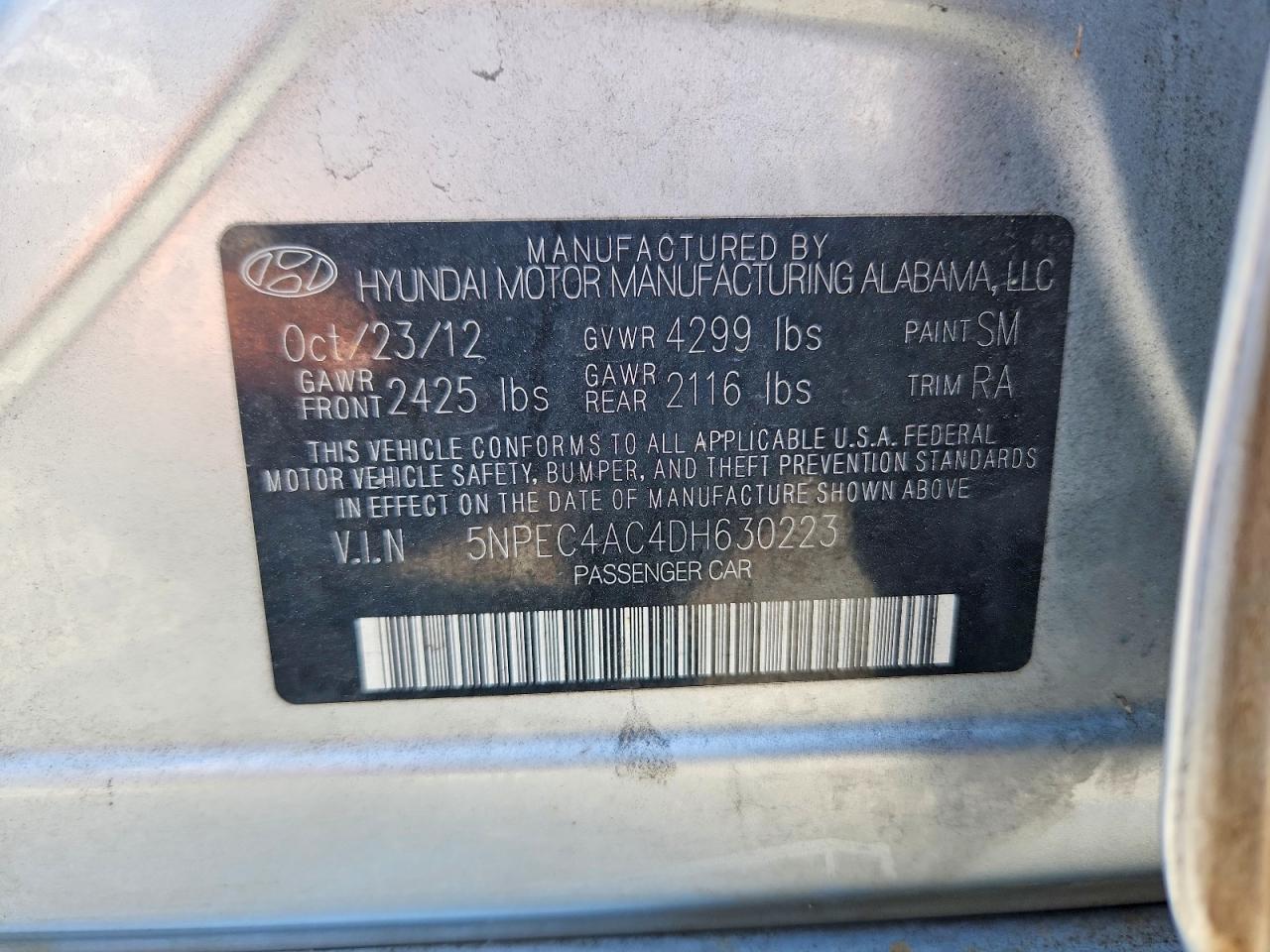 2013 Hyundai Sonata Limited Серебряный vin: 5NPEC4AC4DH630223