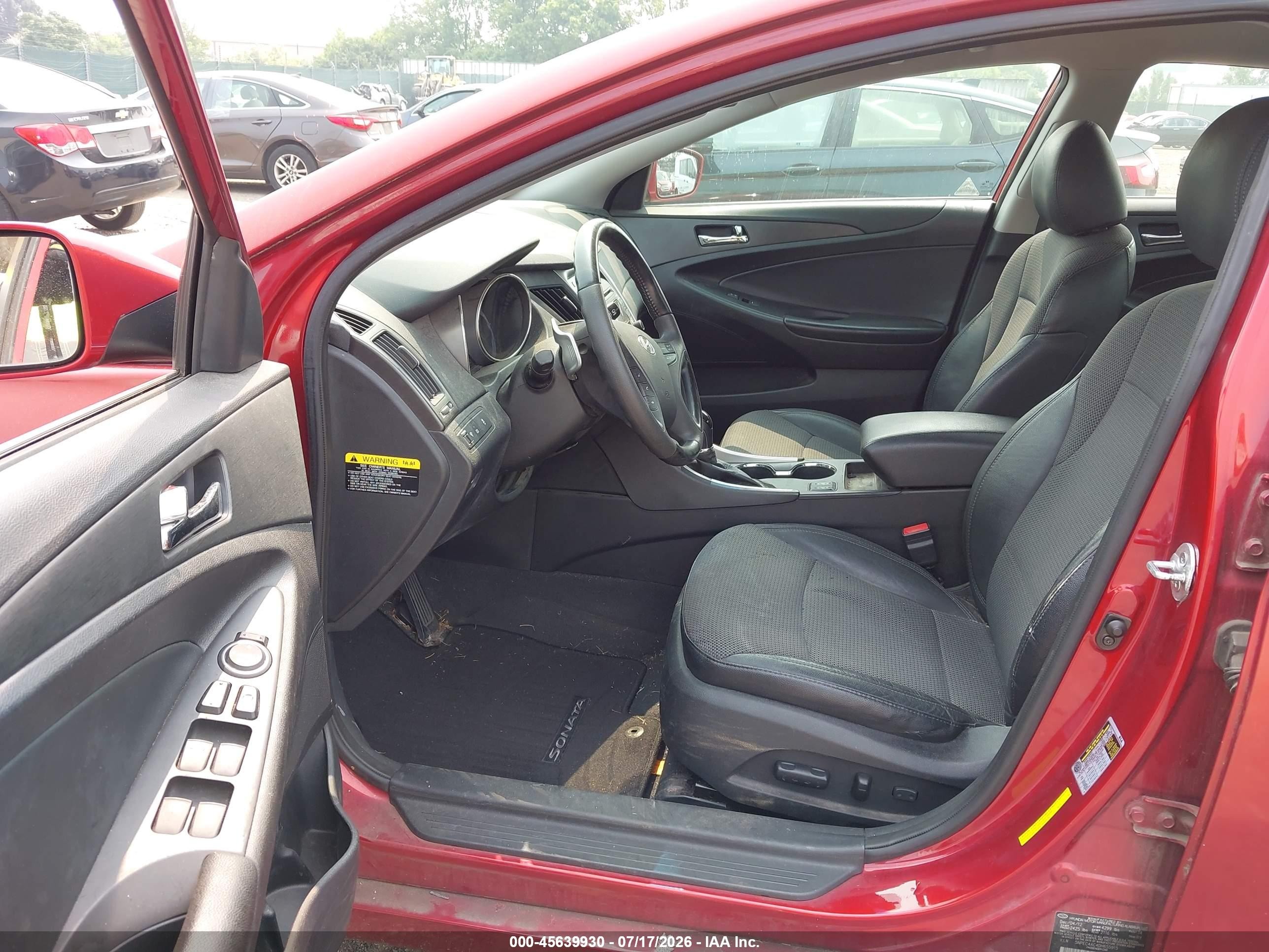 2013 Hyundai Sonata Se Red vin: 5NPEC4AC4DH655915
