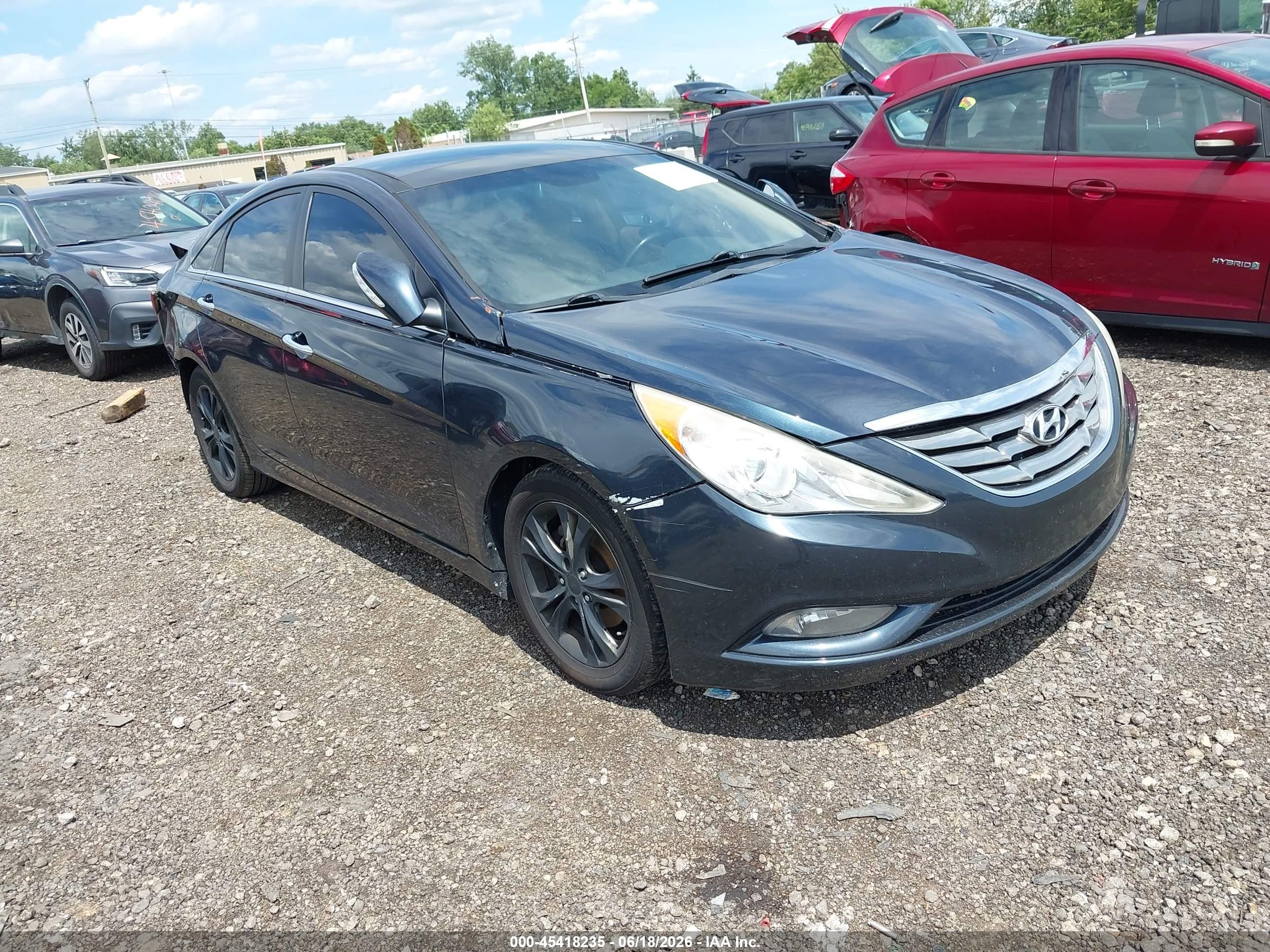 2013 Hyundai Sonata Limited Dark Blue vin: 5NPEC4AC4DH658443