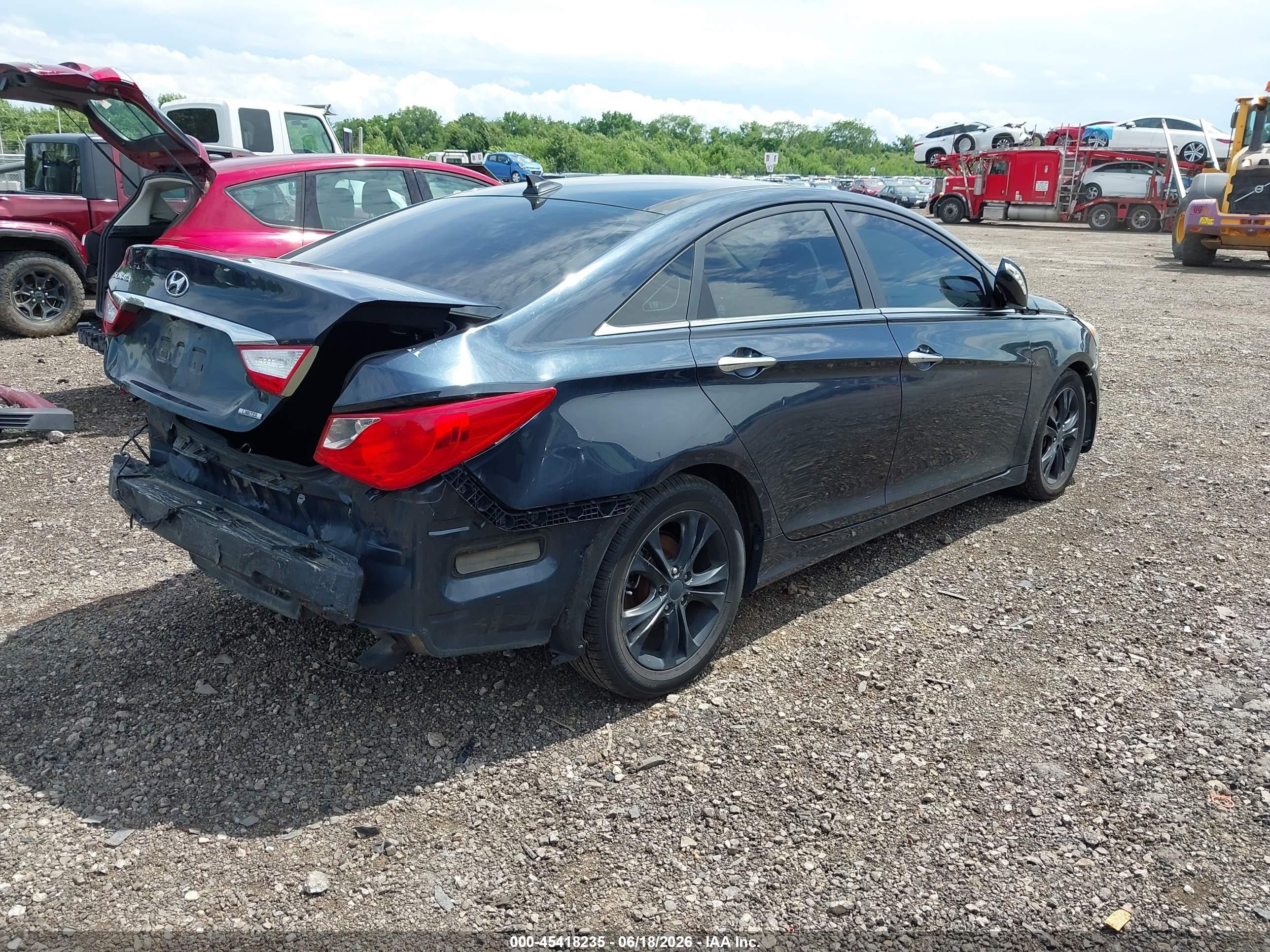 2013 Hyundai Sonata Limited Dark Blue vin: 5NPEC4AC4DH658443
