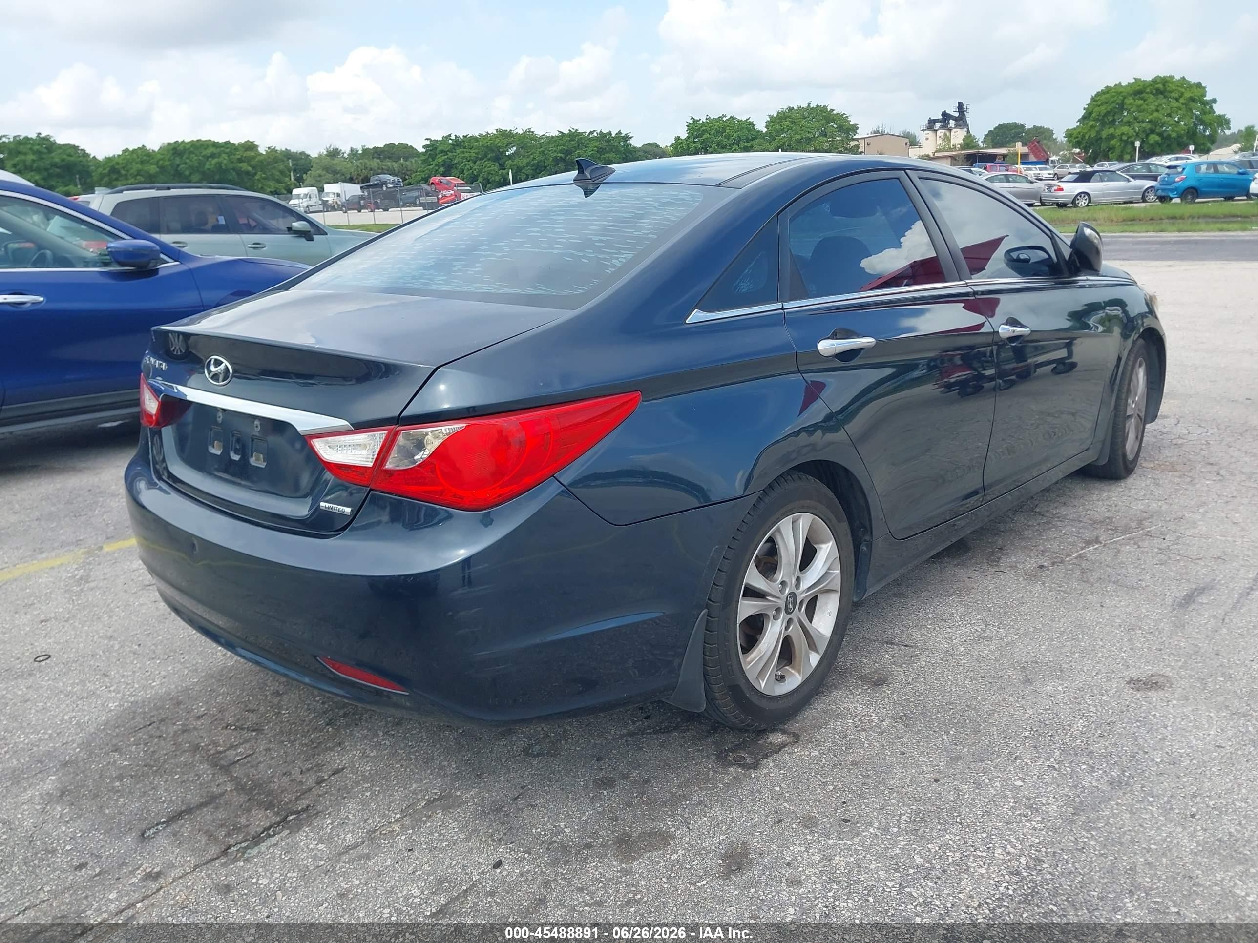 2013 Hyundai Sonata Limited Dark Blue vin: 5NPEC4AC4DH694360