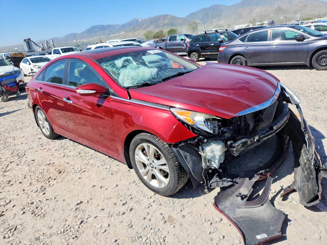 2013 Hyundai Sonata Limited Red vin: 5NPEC4AC4DH702716