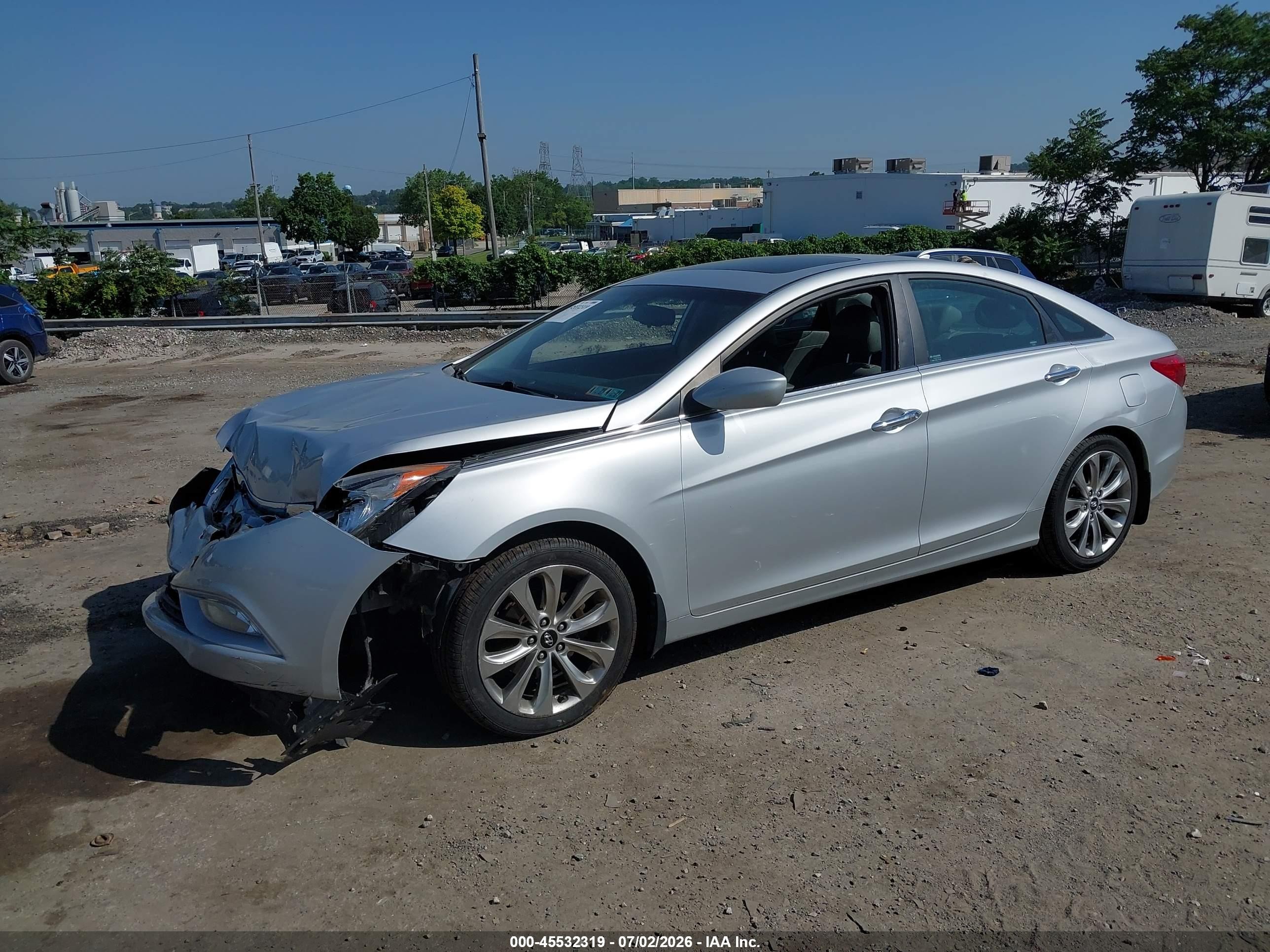 2013 Hyundai Sonata Se Silver vin: 5NPEC4AC4DH786892