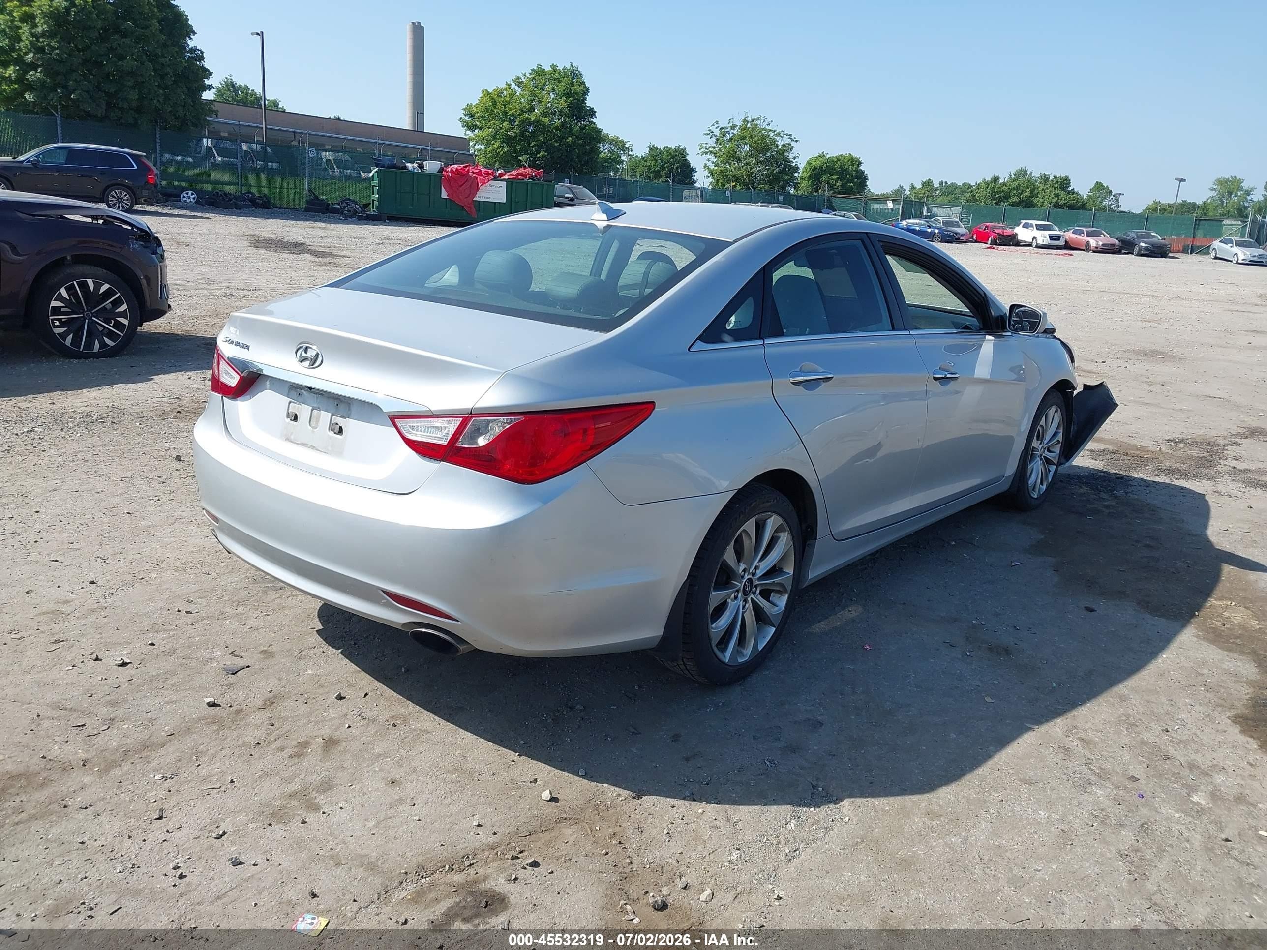 2013 Hyundai Sonata Se Silver vin: 5NPEC4AC4DH786892