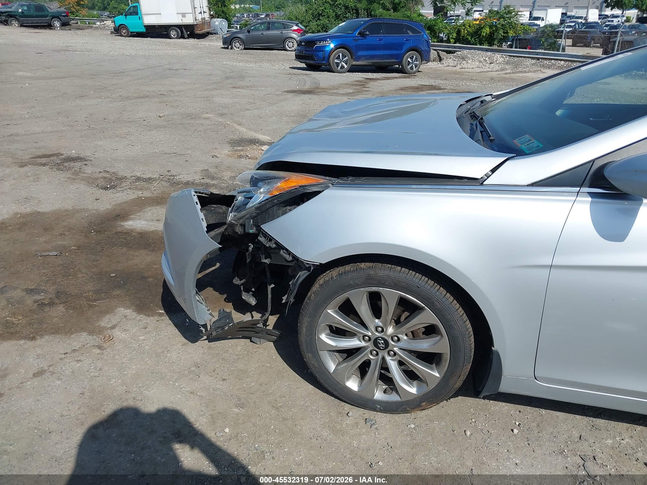 2013 Hyundai Sonata Se Silver vin: 5NPEC4AC4DH786892