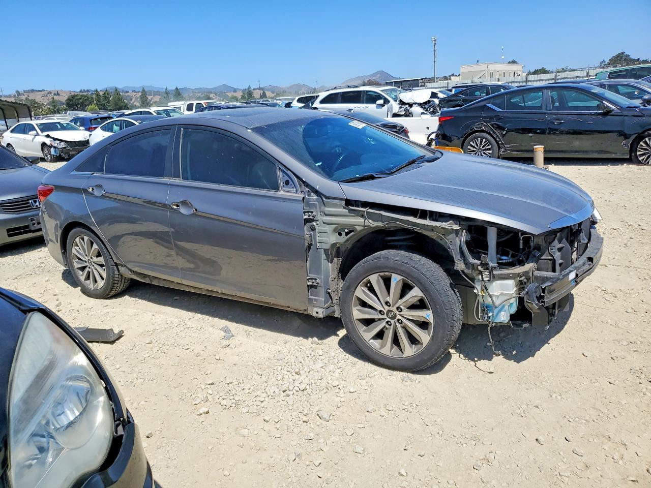 2014 Hyundai Sonata Limited Charcoal vin: 5NPEC4AC4EH814224