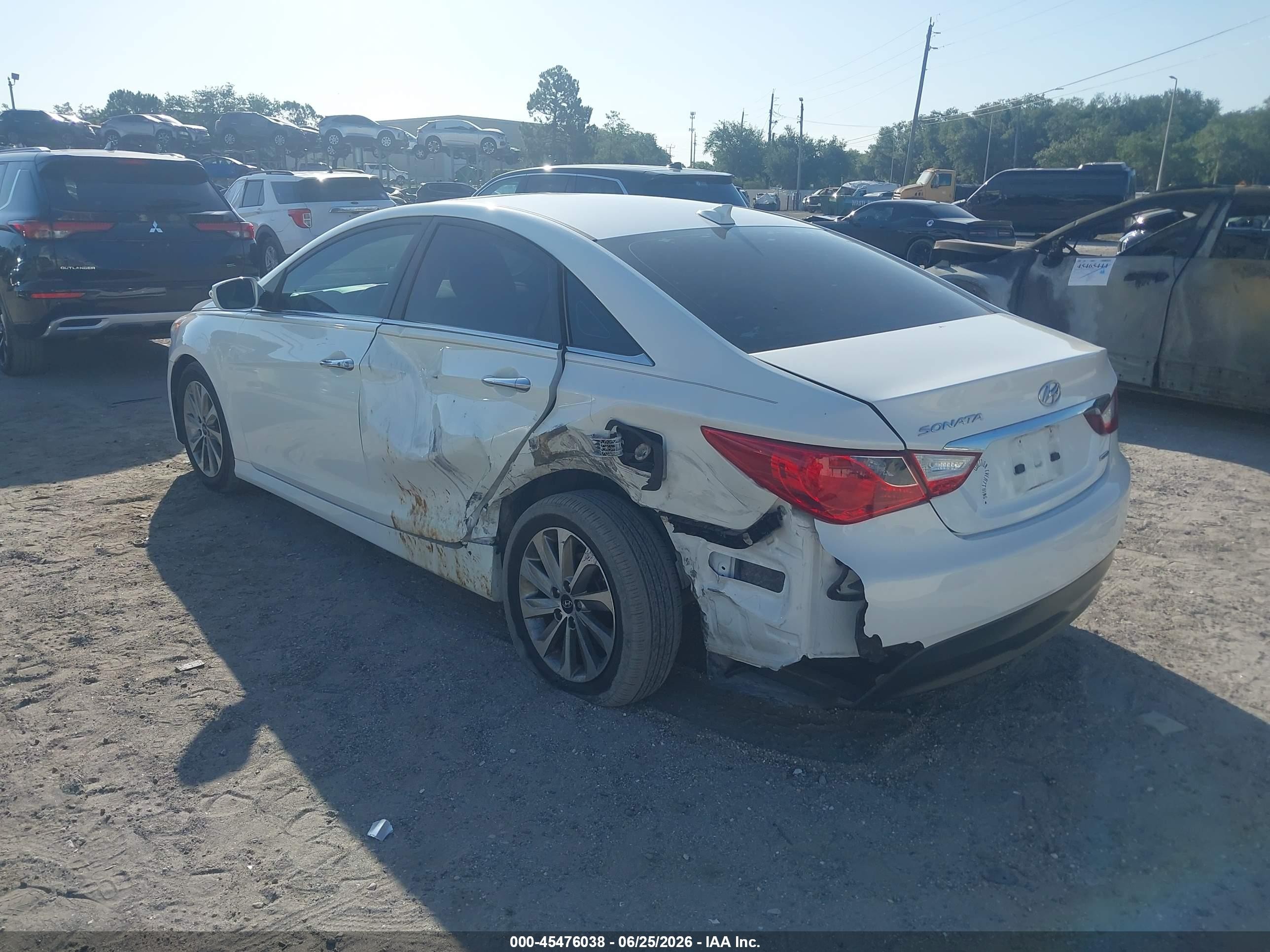 2014 Hyundai Sonata Limited White vin: 5NPEC4AC4EH815602