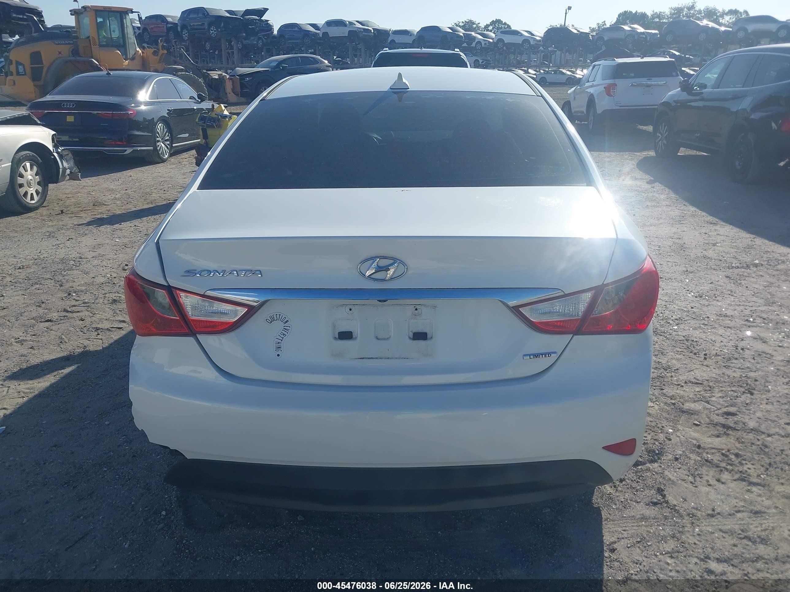 2014 Hyundai Sonata Limited White vin: 5NPEC4AC4EH815602