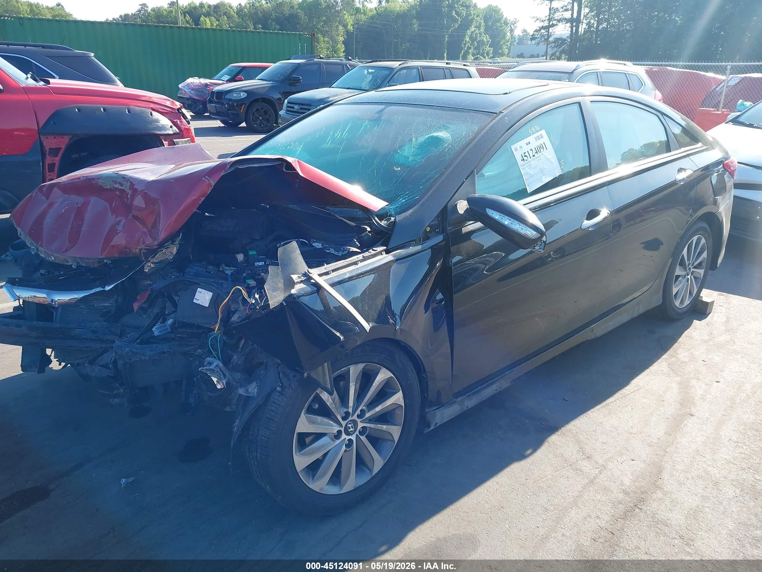 2014 Hyundai Sonata Se Black vin: 5NPEC4AC4EH877730