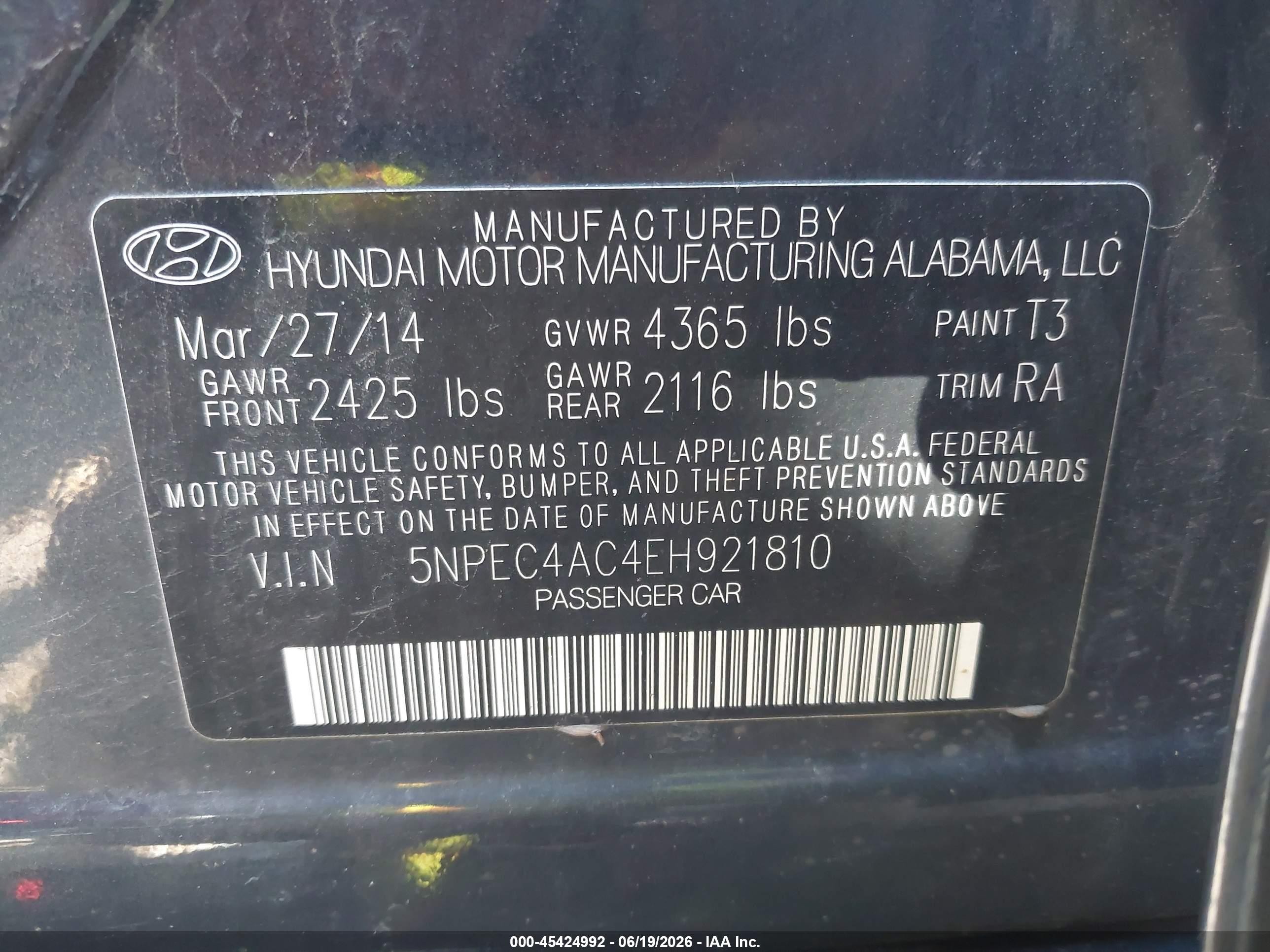 2014 Hyundai Sonata Limited Gray vin: 5NPEC4AC4EH921810