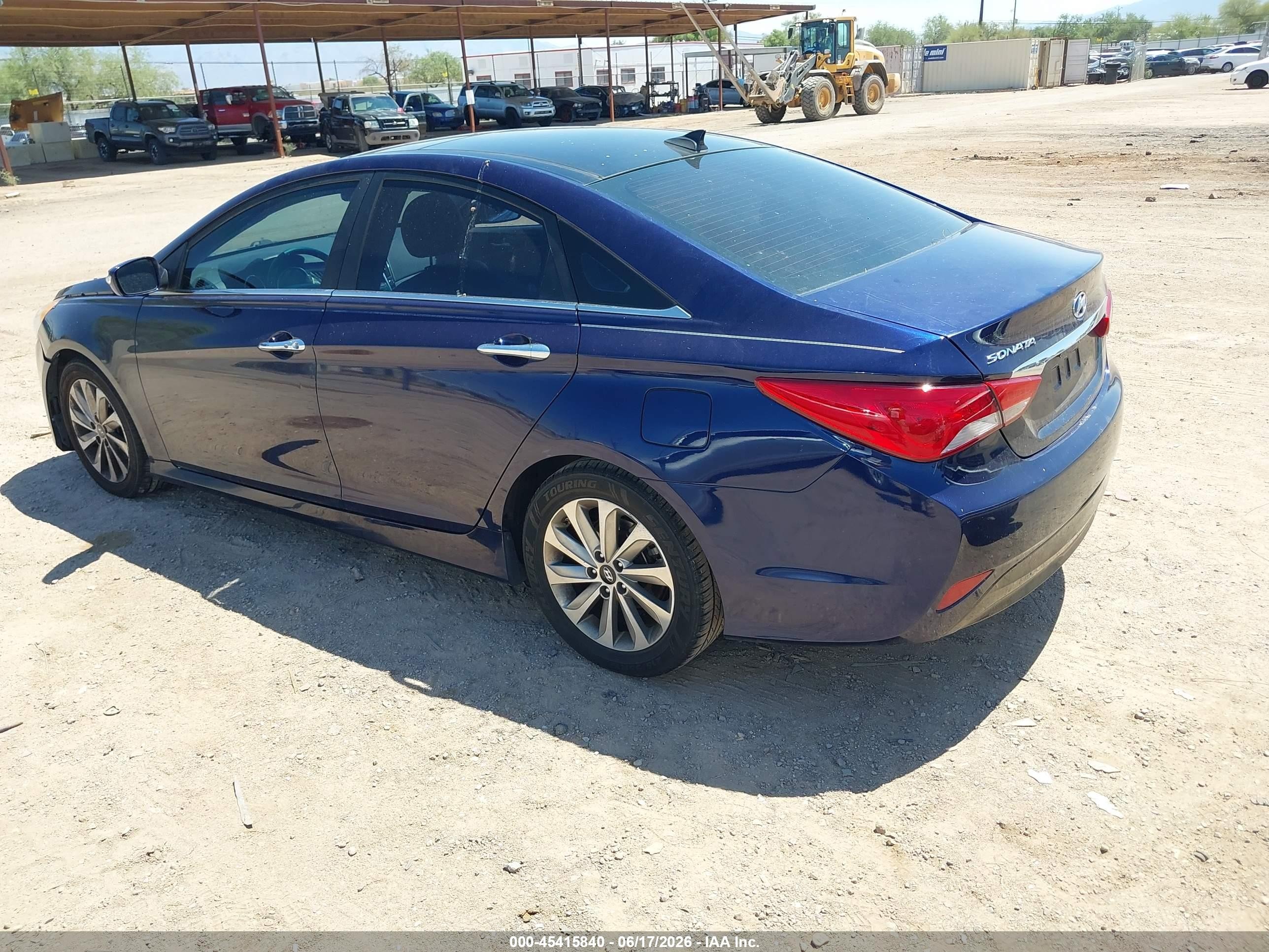 2014 Hyundai Sonata Limited Dark Blue vin: 5NPEC4AC4EH931110