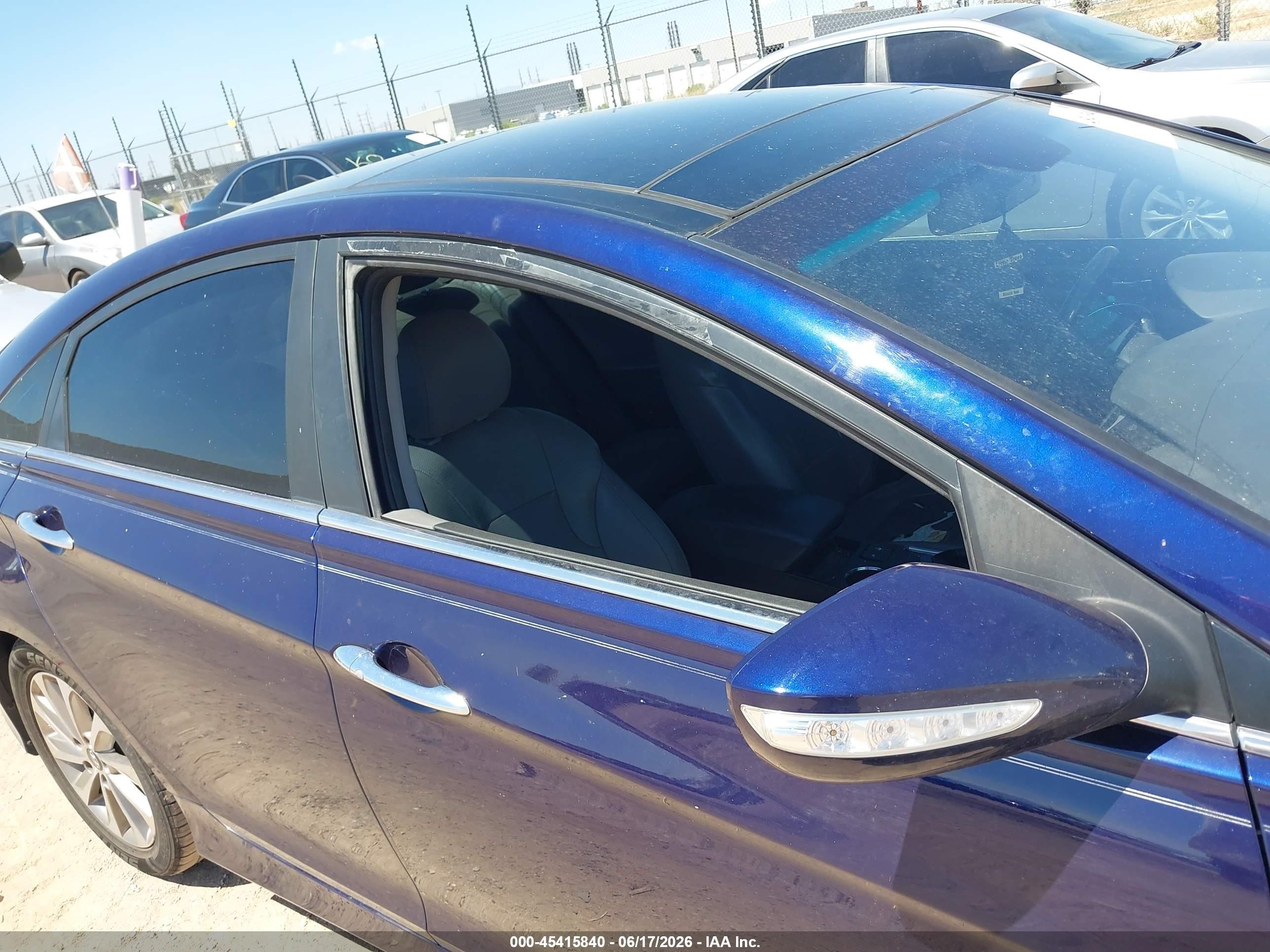 2014 Hyundai Sonata Limited Dark Blue vin: 5NPEC4AC4EH931110