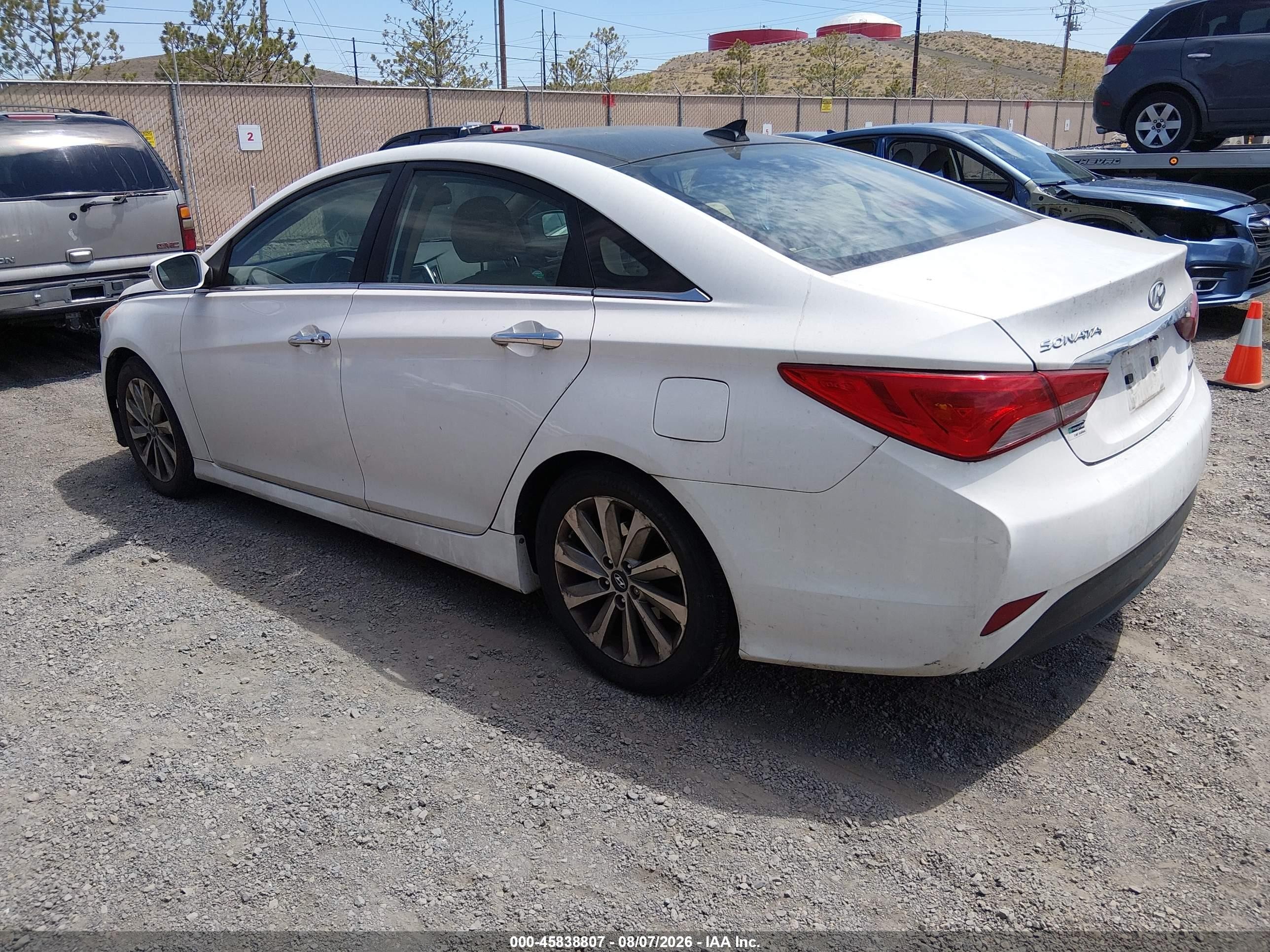 2014 Hyundai Sonata Limited White vin: 5NPEC4AC4EH931169