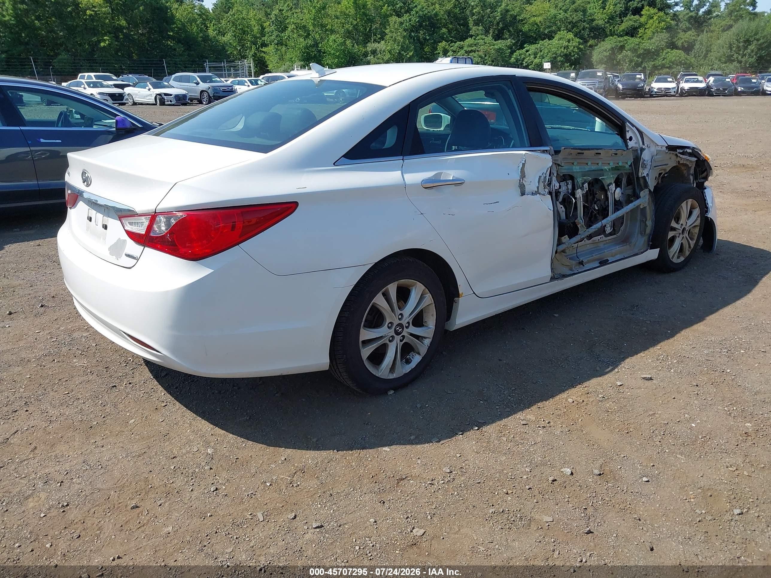 2011 Hyundai Sonata Limited White vin: 5NPEC4AC5BH000546