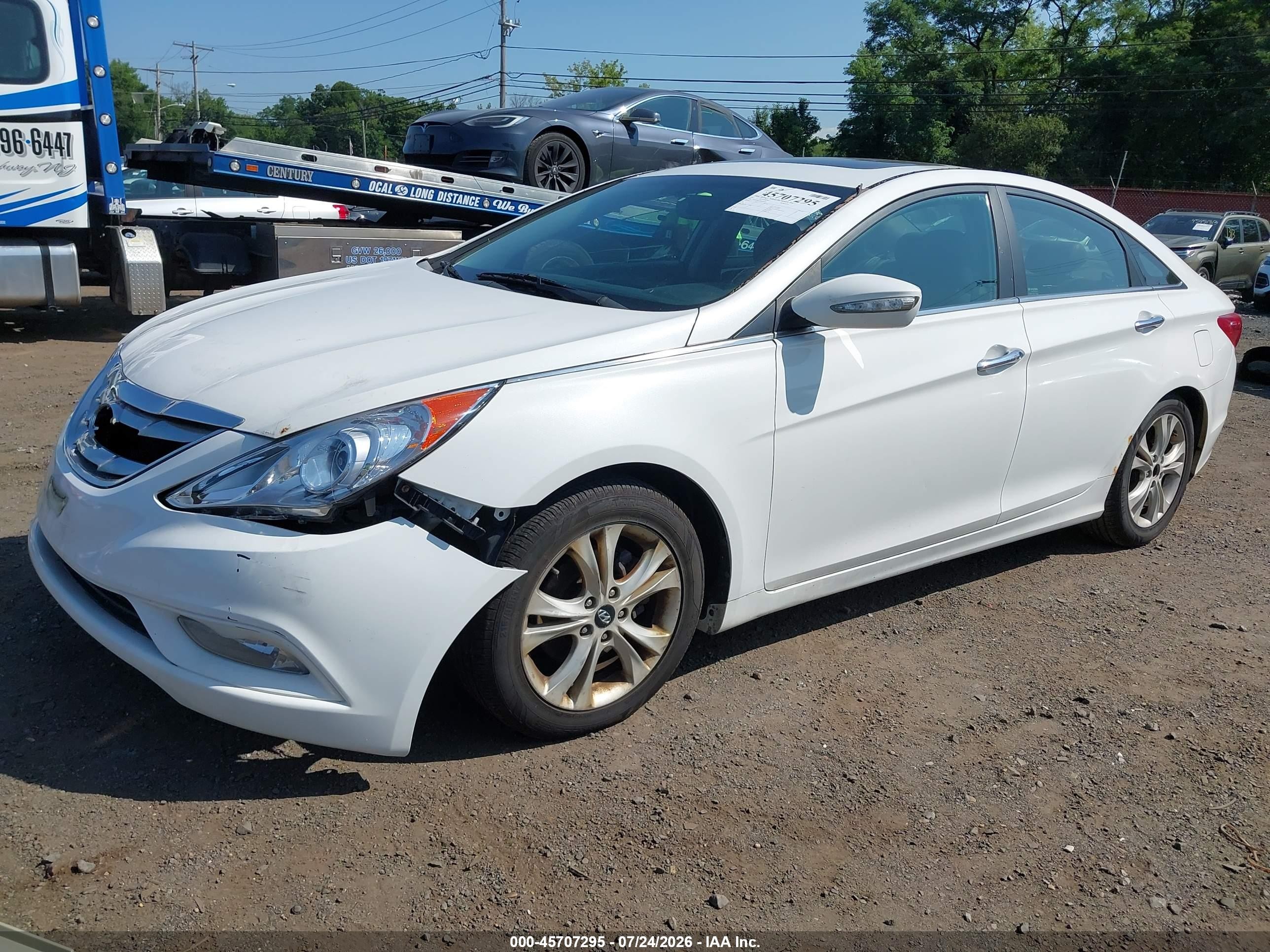 2011 Hyundai Sonata Limited White vin: 5NPEC4AC5BH000546