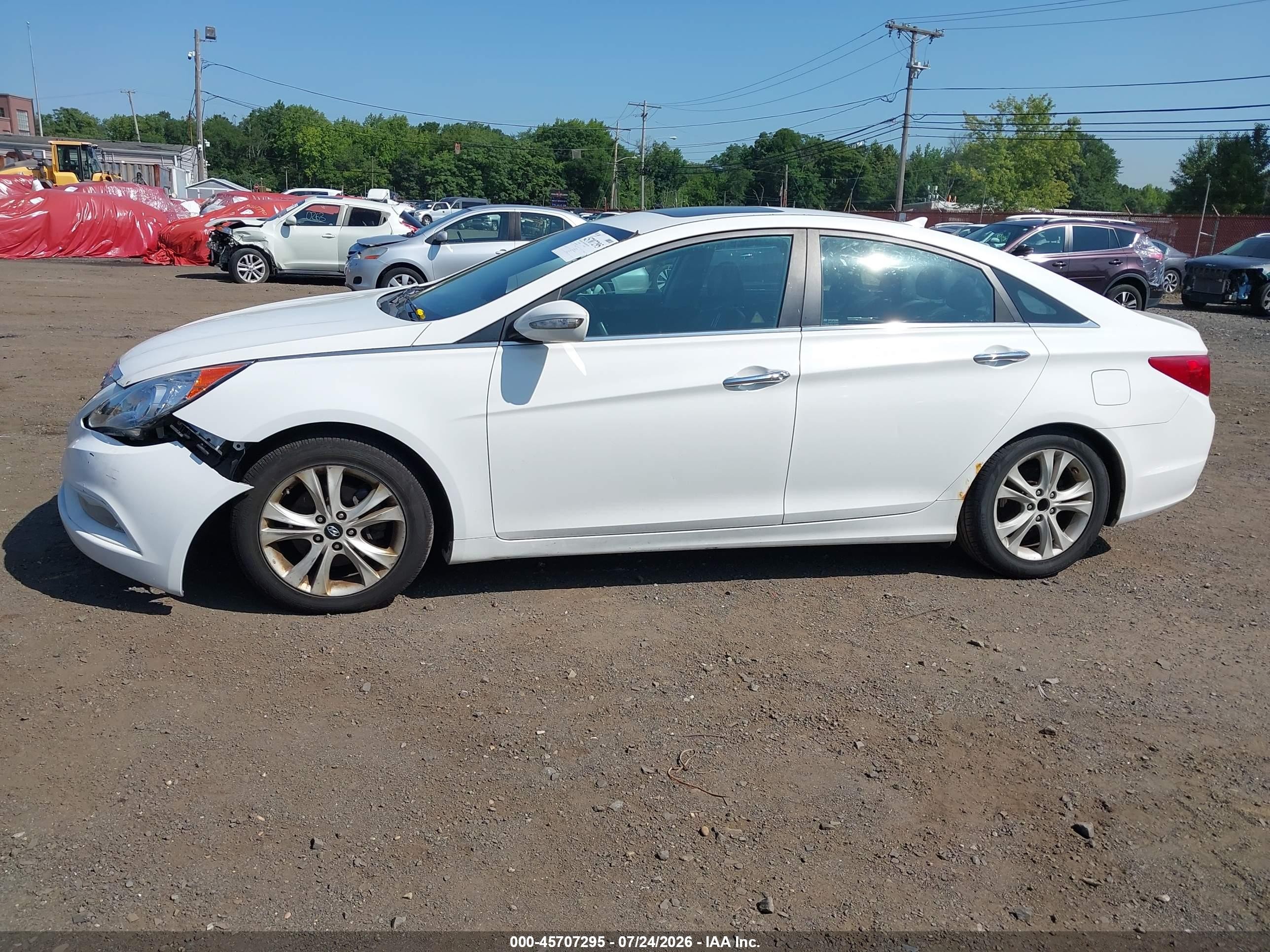 2011 Hyundai Sonata Limited White vin: 5NPEC4AC5BH000546