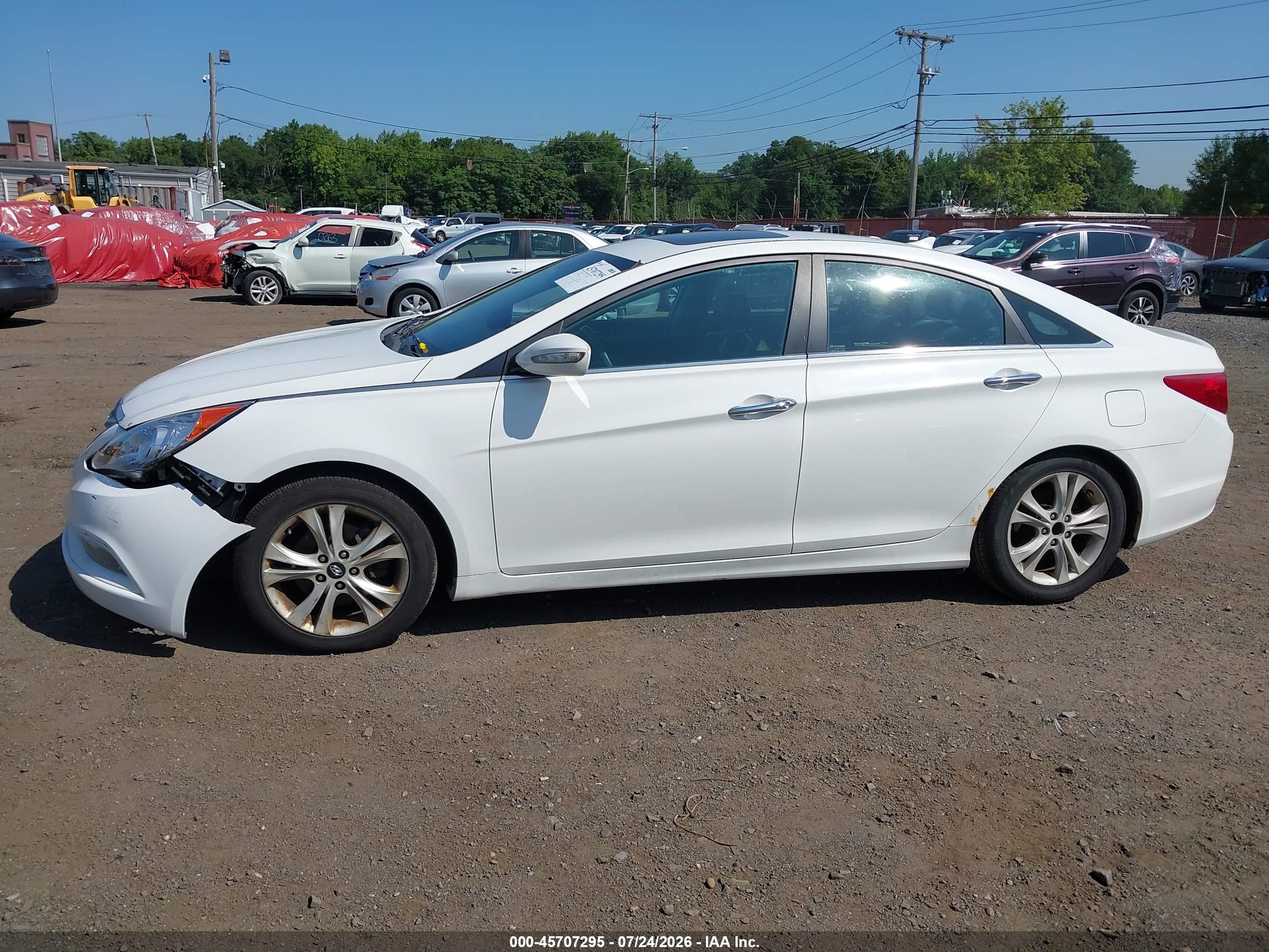 2011 Hyundai Sonata Limited White vin: 5NPEC4AC5BH000546