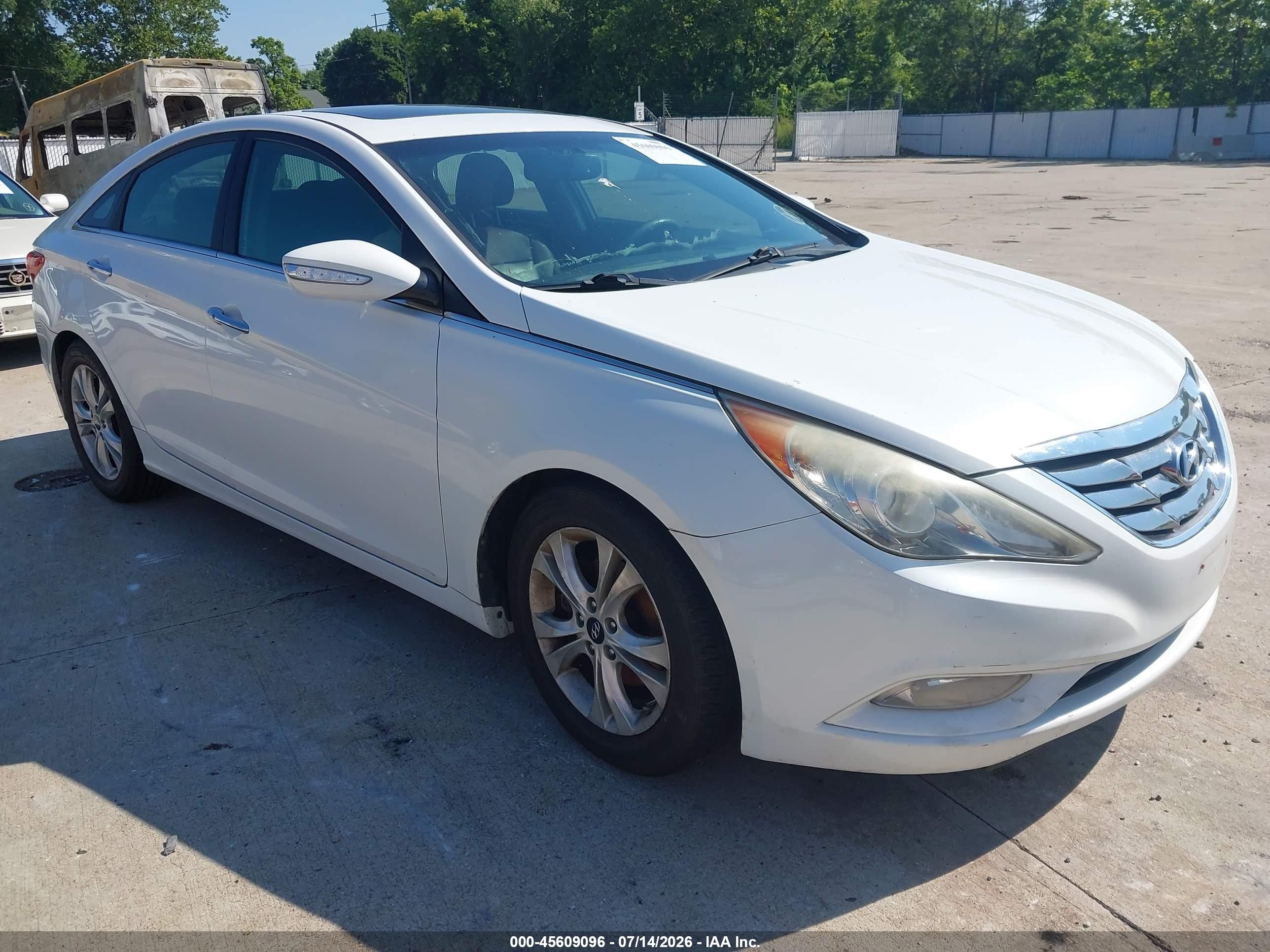 2011 Hyundai Sonata Limited White vin: 5NPEC4AC5BH034020