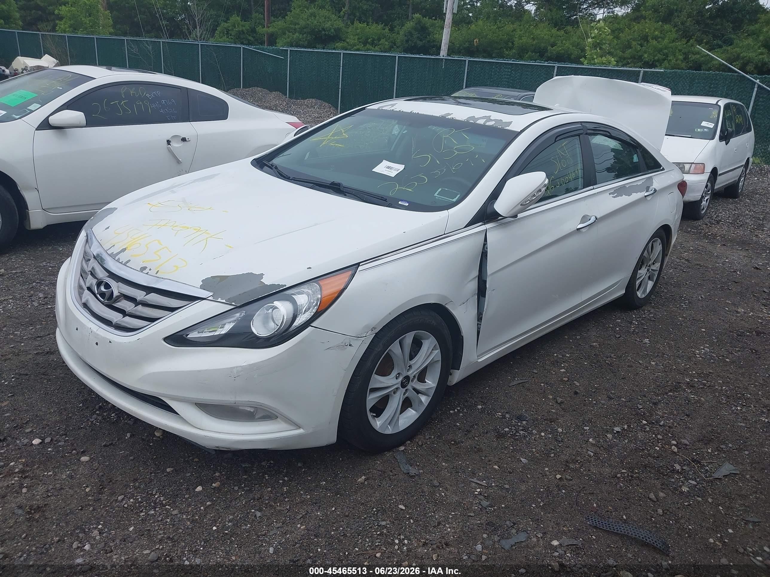 2011 Hyundai Sonata Limited White vin: 5NPEC4AC5BH079765