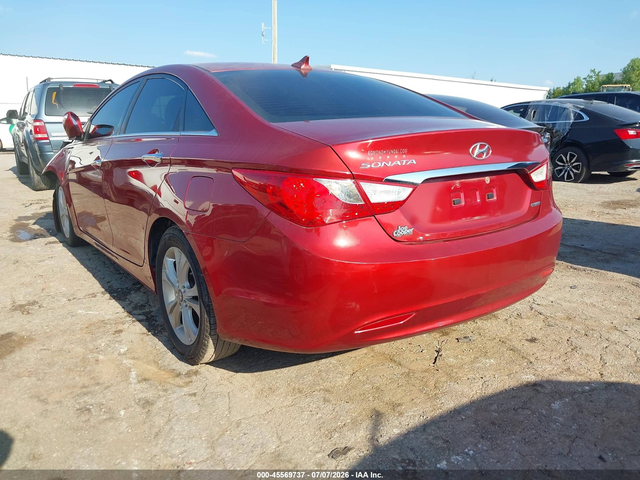 2011 Hyundai Sonata Limited Red vin: 5NPEC4AC5BH083007