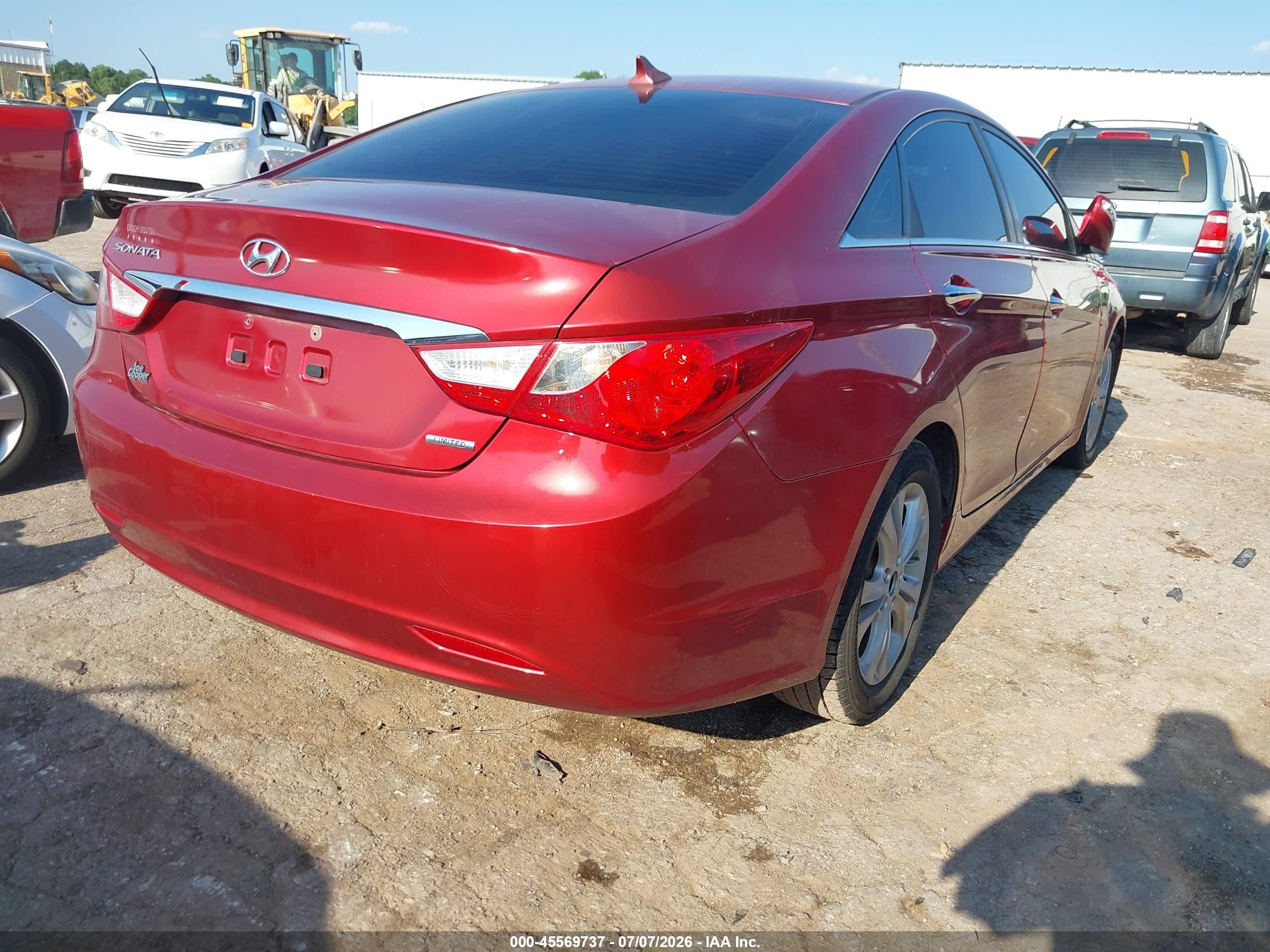 2011 Hyundai Sonata Limited Red vin: 5NPEC4AC5BH083007