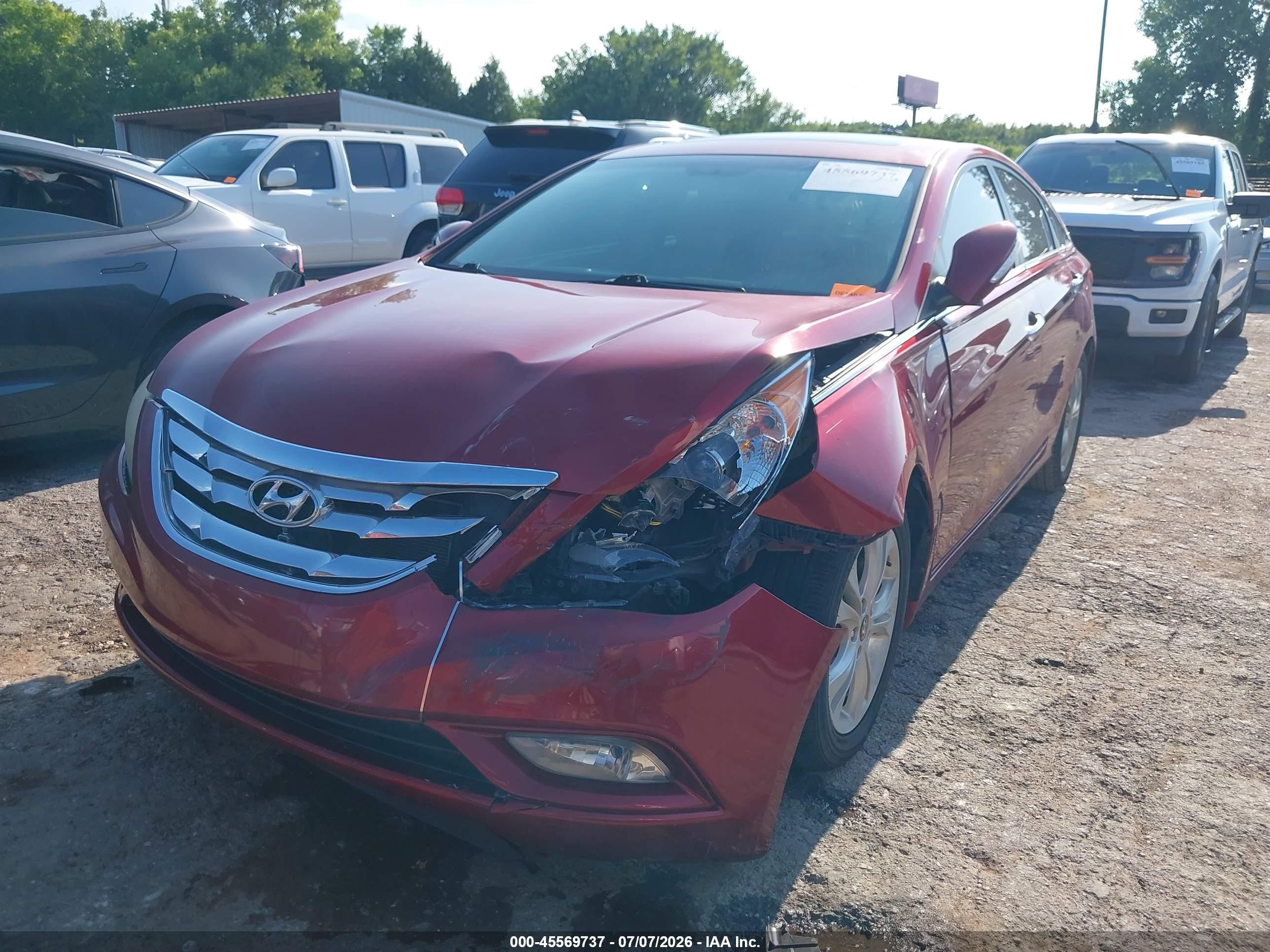 2011 Hyundai Sonata Limited Red vin: 5NPEC4AC5BH083007