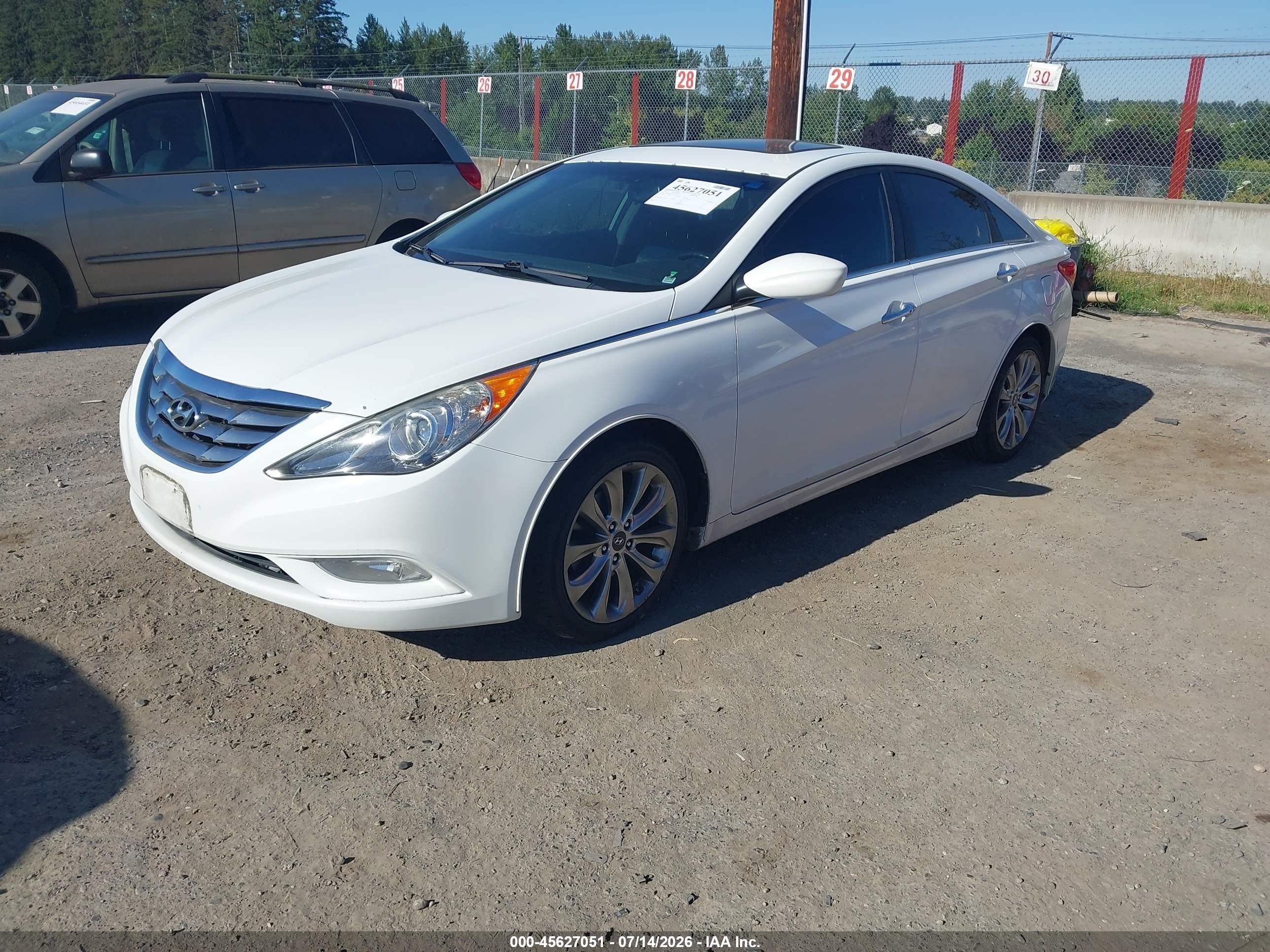 2012 Hyundai Sonata Se White vin: 5NPEC4AC5CH332567