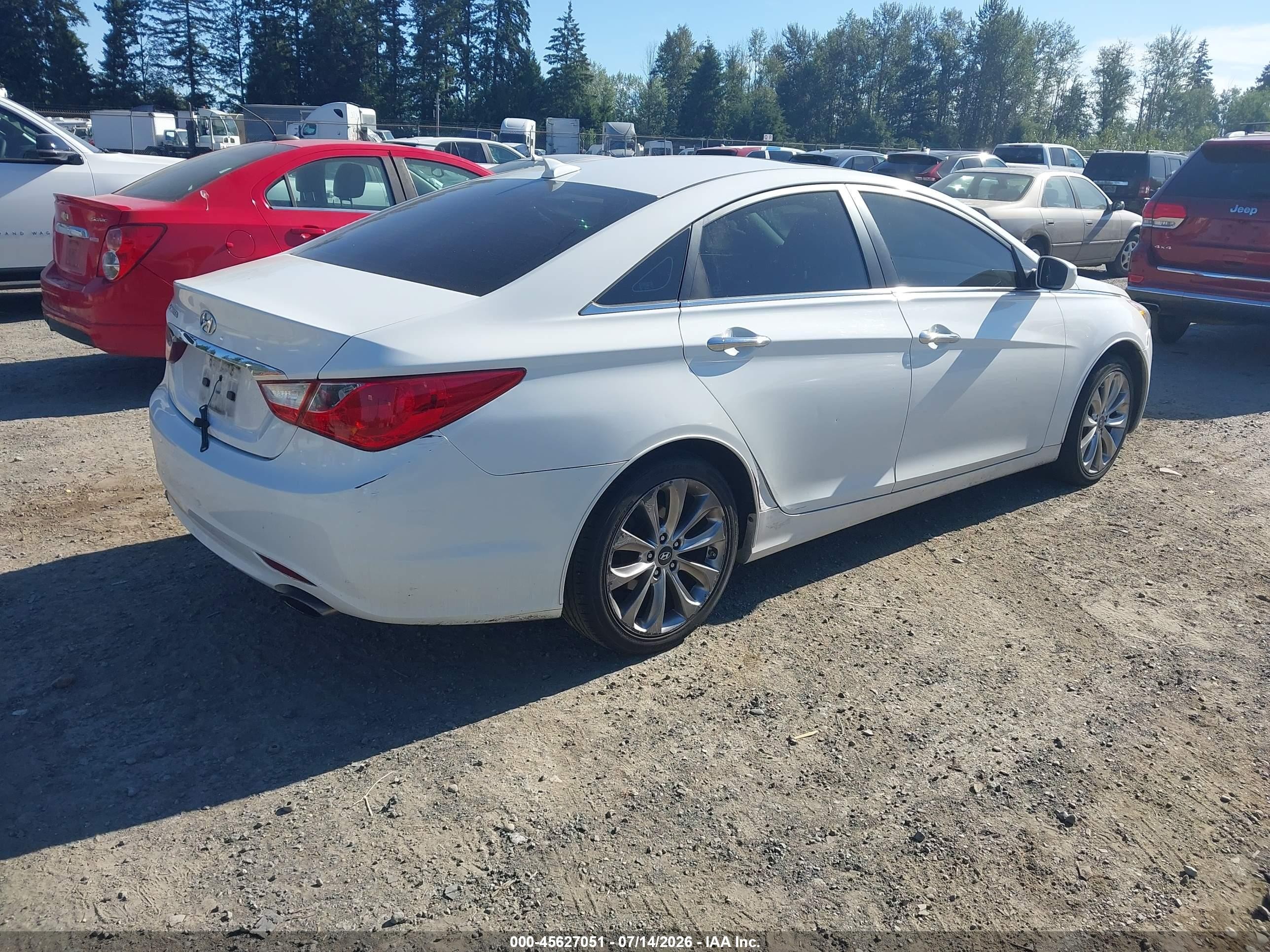 2012 Hyundai Sonata Se White vin: 5NPEC4AC5CH332567