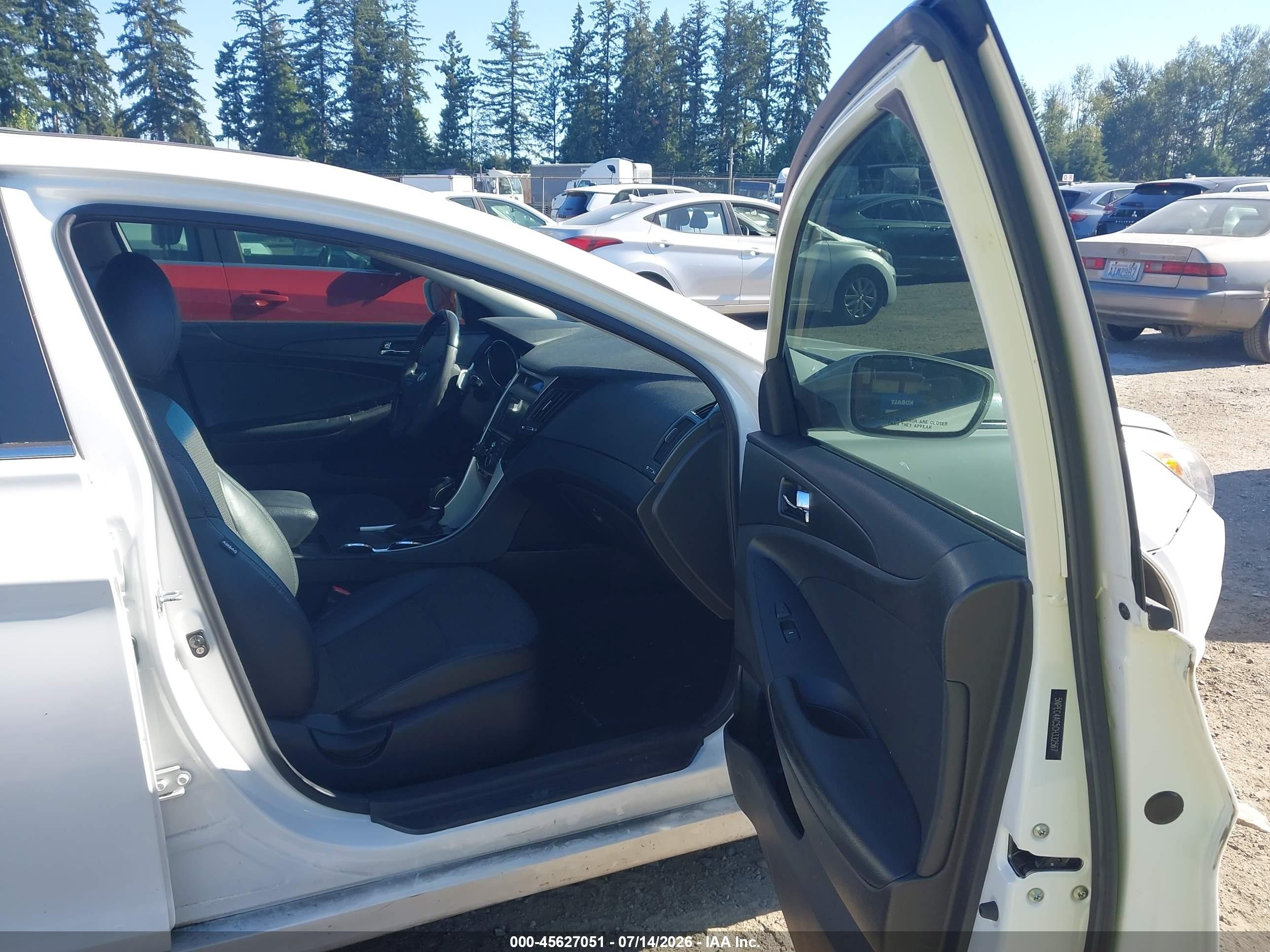 2012 Hyundai Sonata Se White vin: 5NPEC4AC5CH332567
