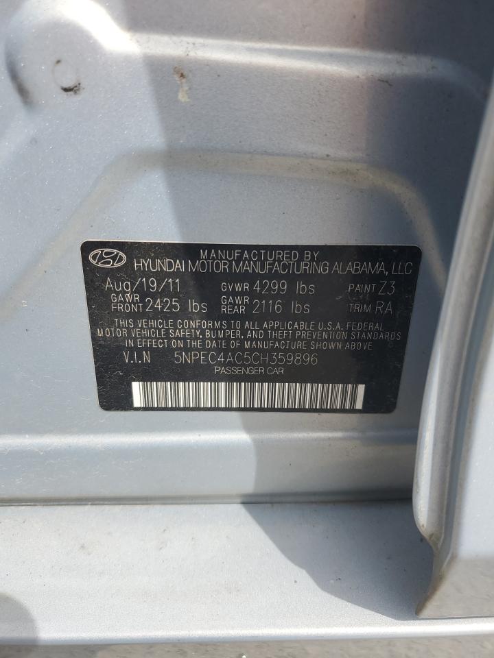 2012 Hyundai Sonata Limited Blue vin: 5NPEC4AC5CH359896