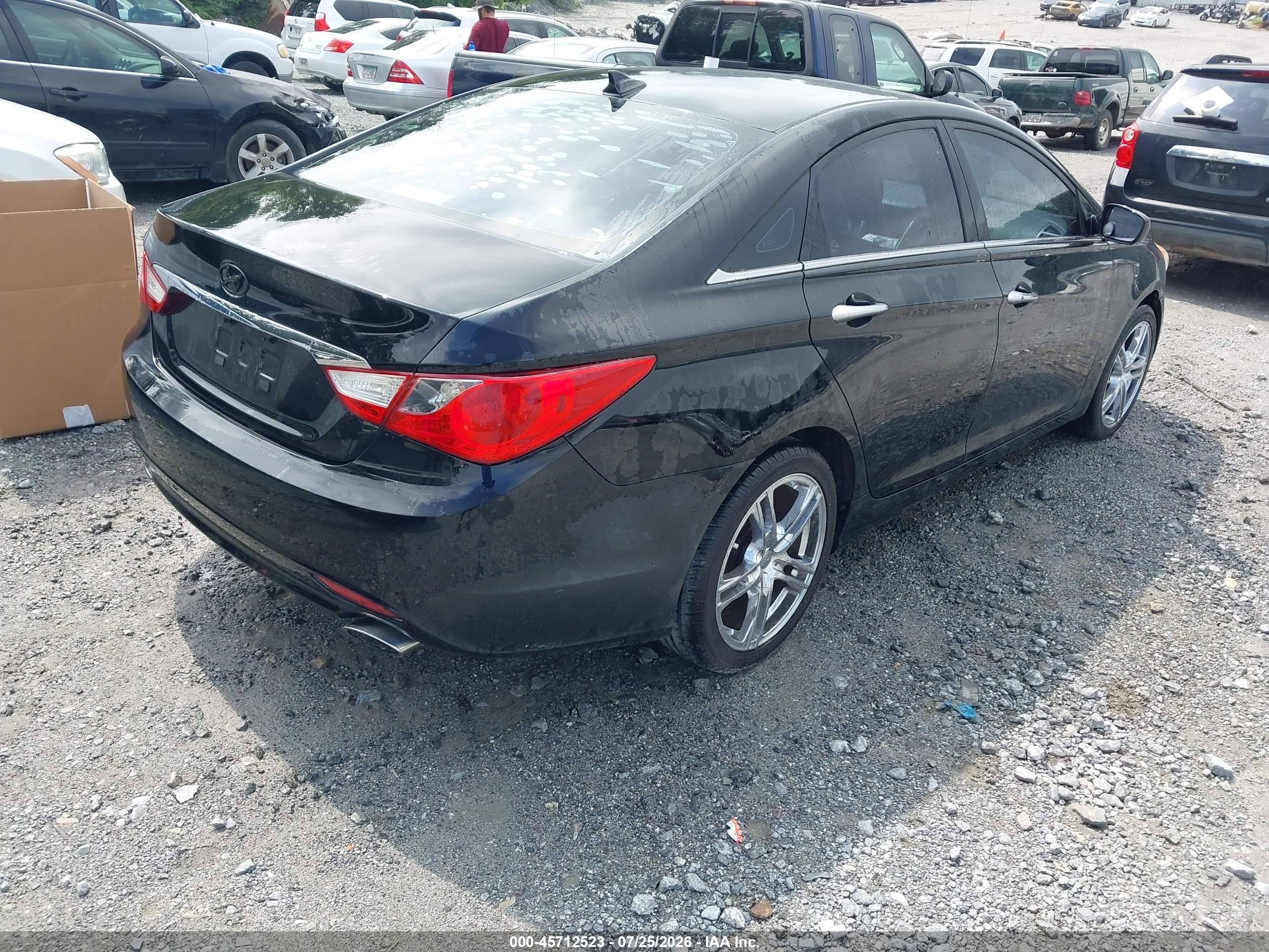 2012 Hyundai Sonata Se Черный vin: 5NPEC4AC5CH368923