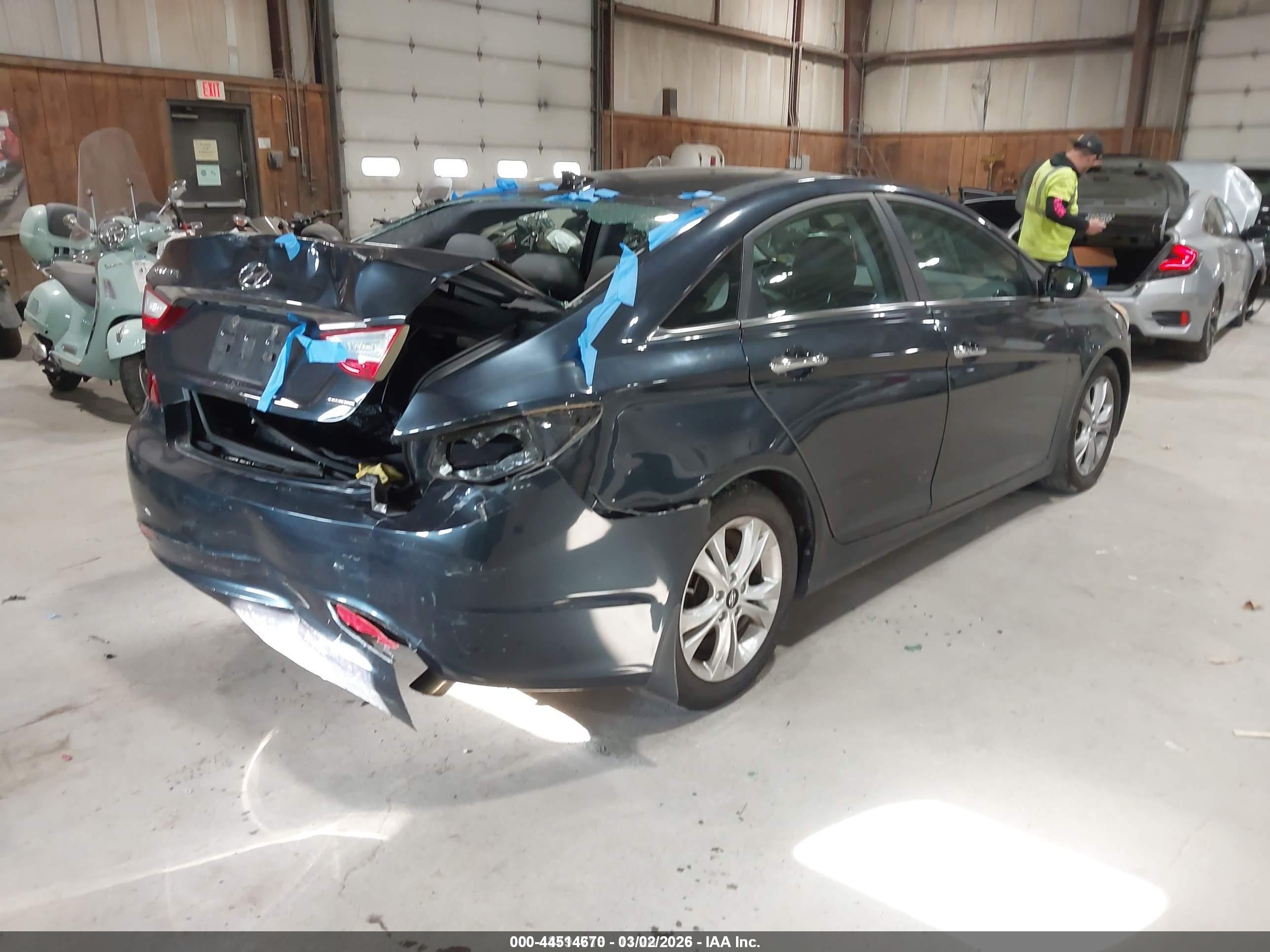2012 Hyundai Sonata Limited Blue vin: 5NPEC4AC5CH377606