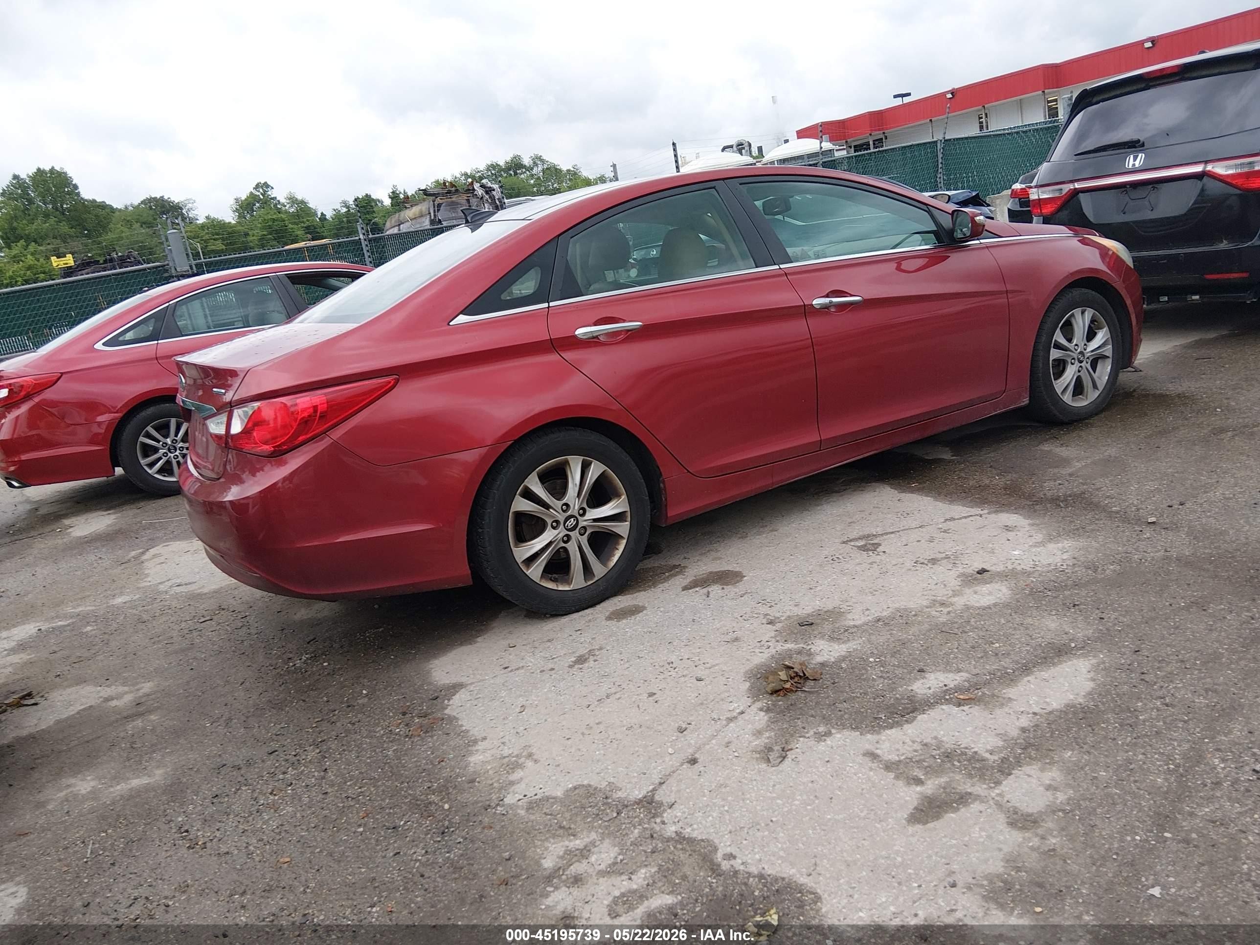 2012 Hyundai Sonata Limited Red vin: 5NPEC4AC5CH422317