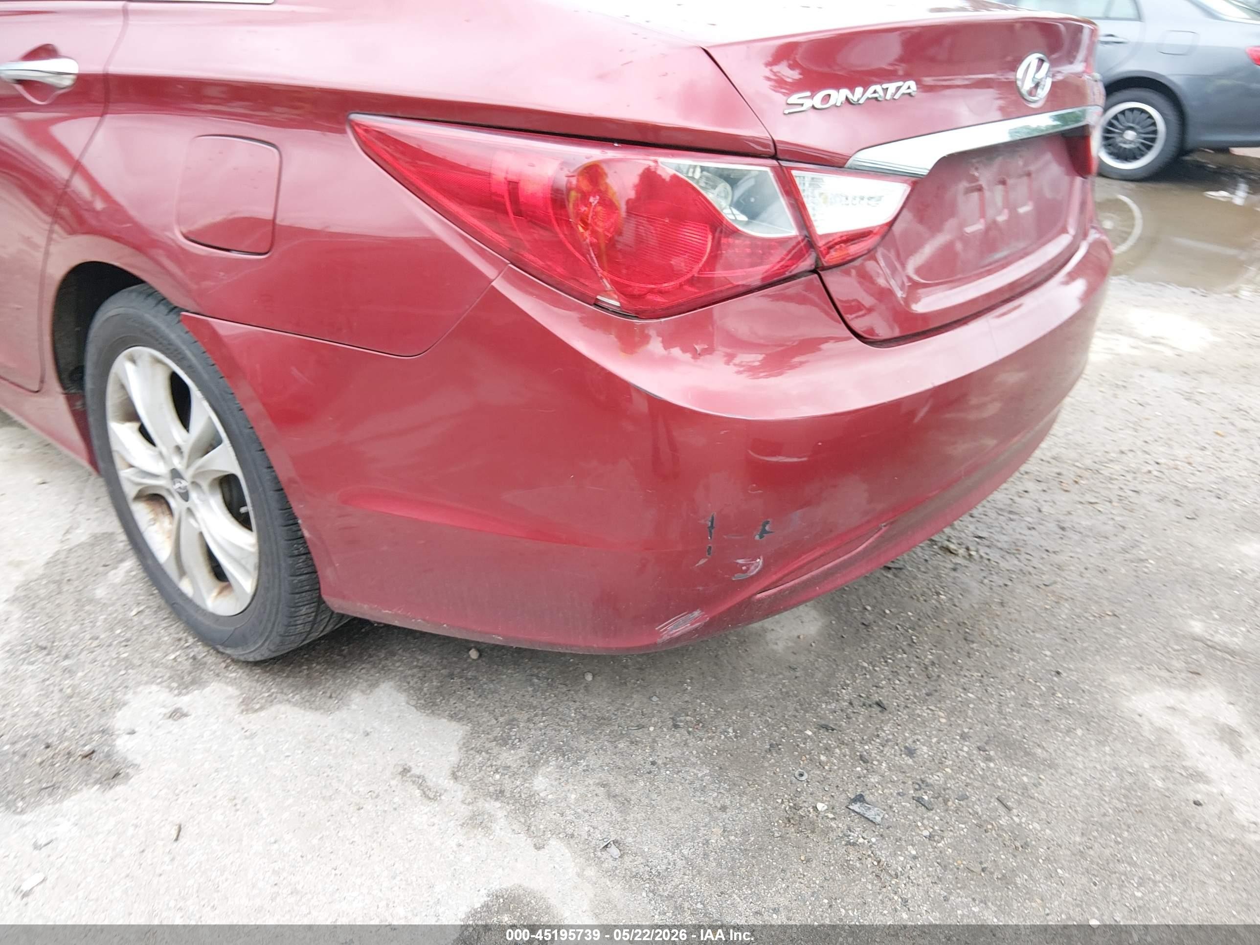 2012 Hyundai Sonata Limited Red vin: 5NPEC4AC5CH422317