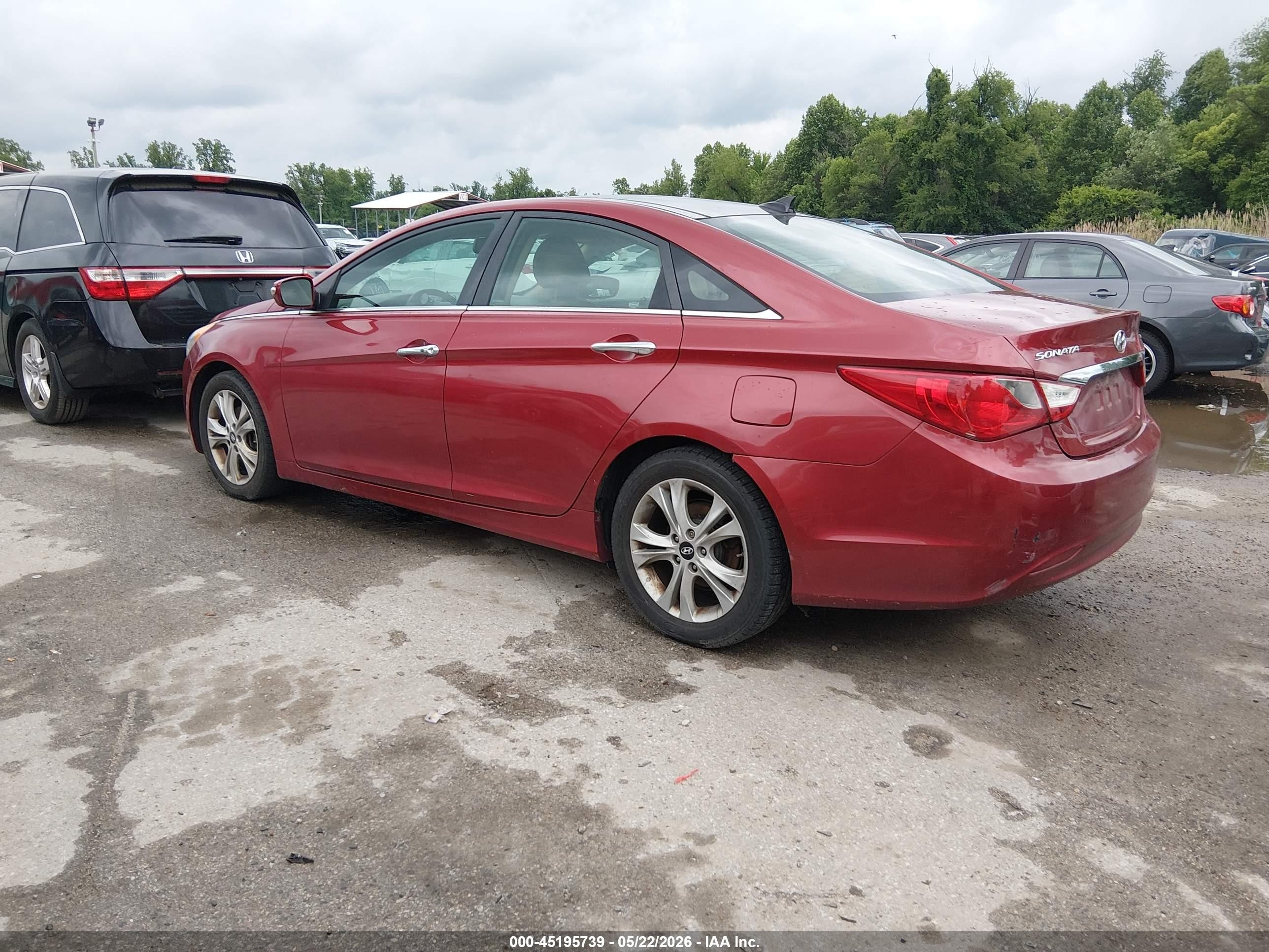 2012 Hyundai Sonata Limited Red vin: 5NPEC4AC5CH422317