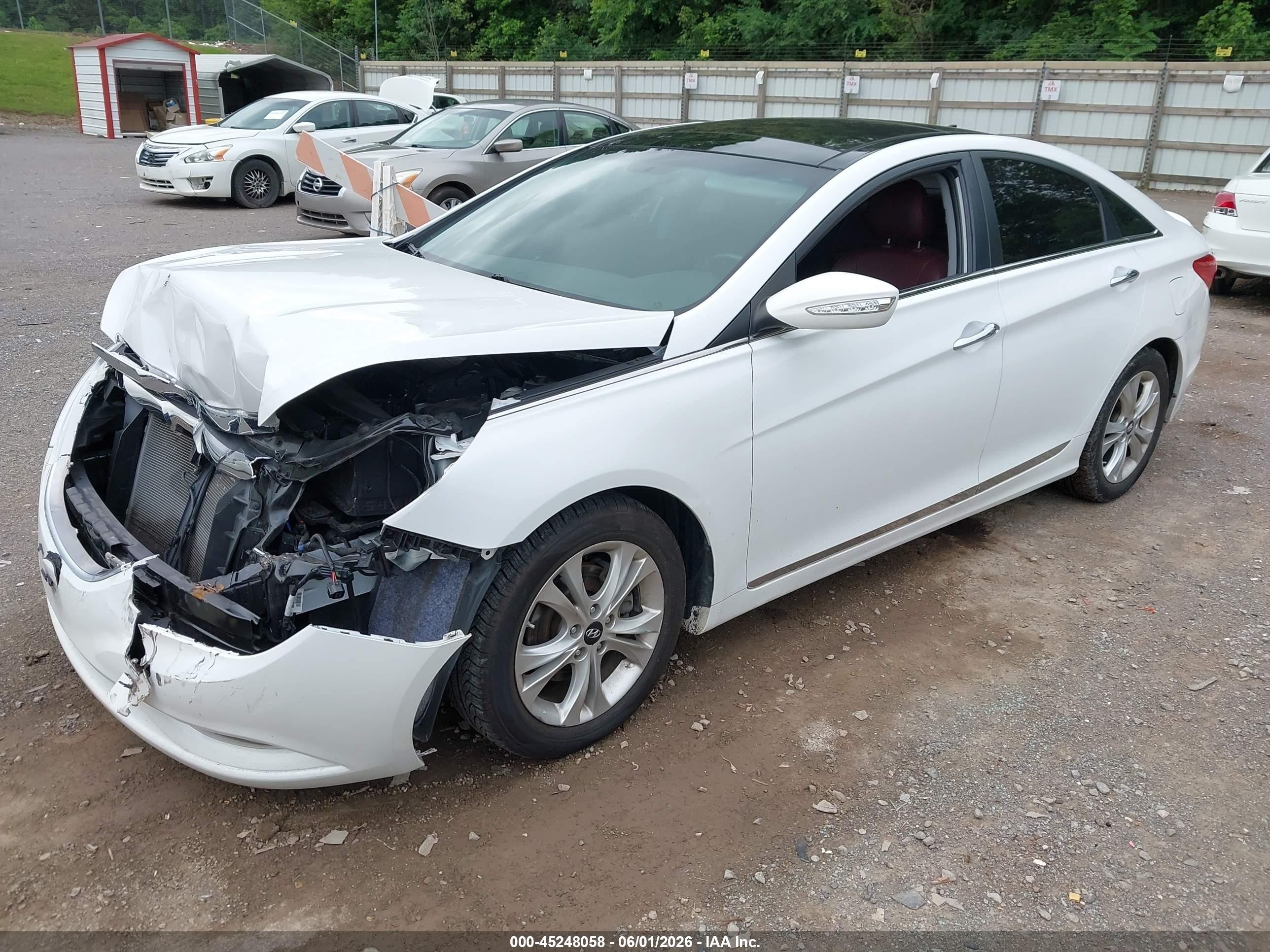 2012 Hyundai Sonata Limited White vin: 5NPEC4AC5CH450621