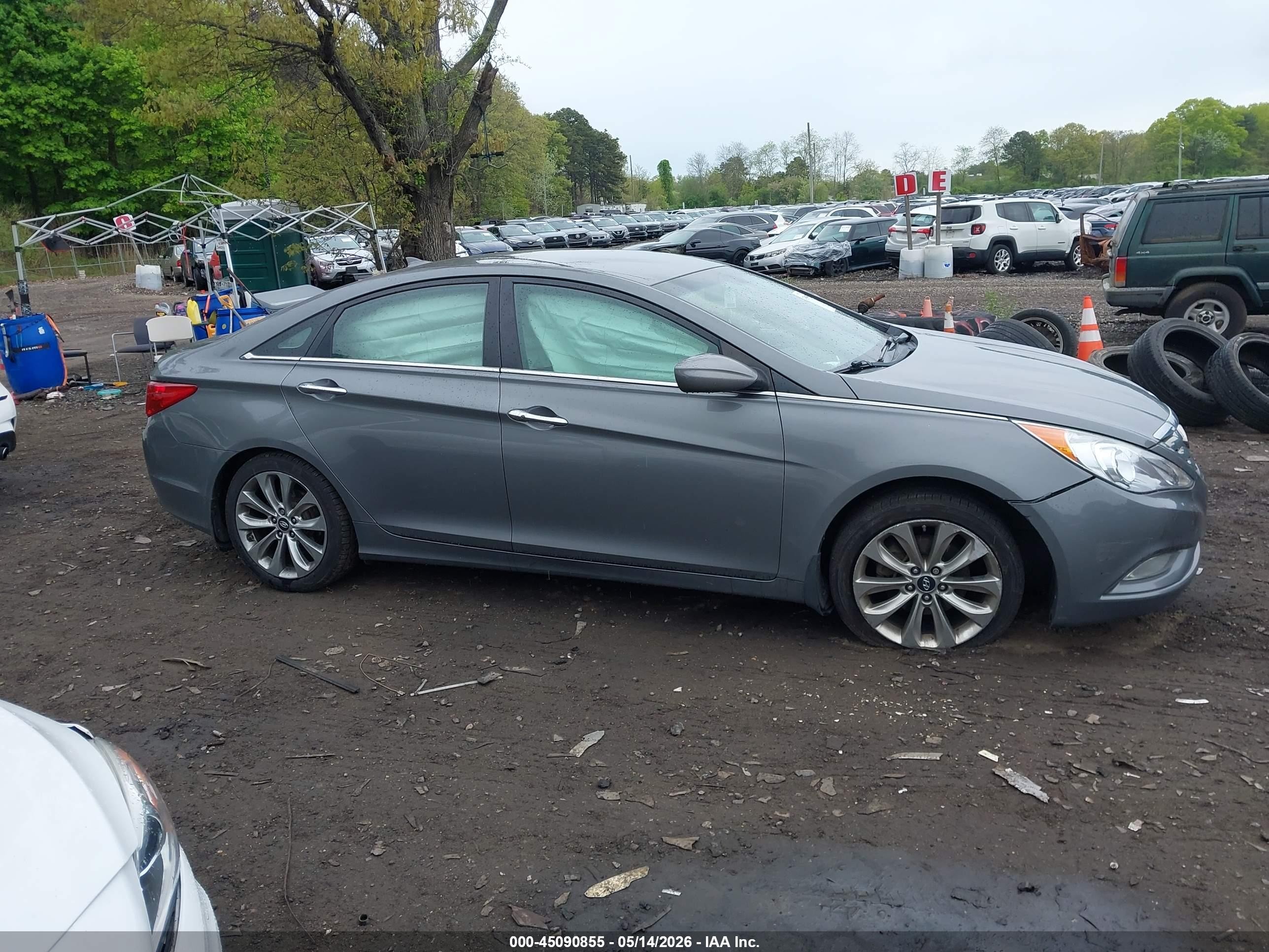 2012 Hyundai Sonata Se Gray vin: 5NPEC4AC5CH453809