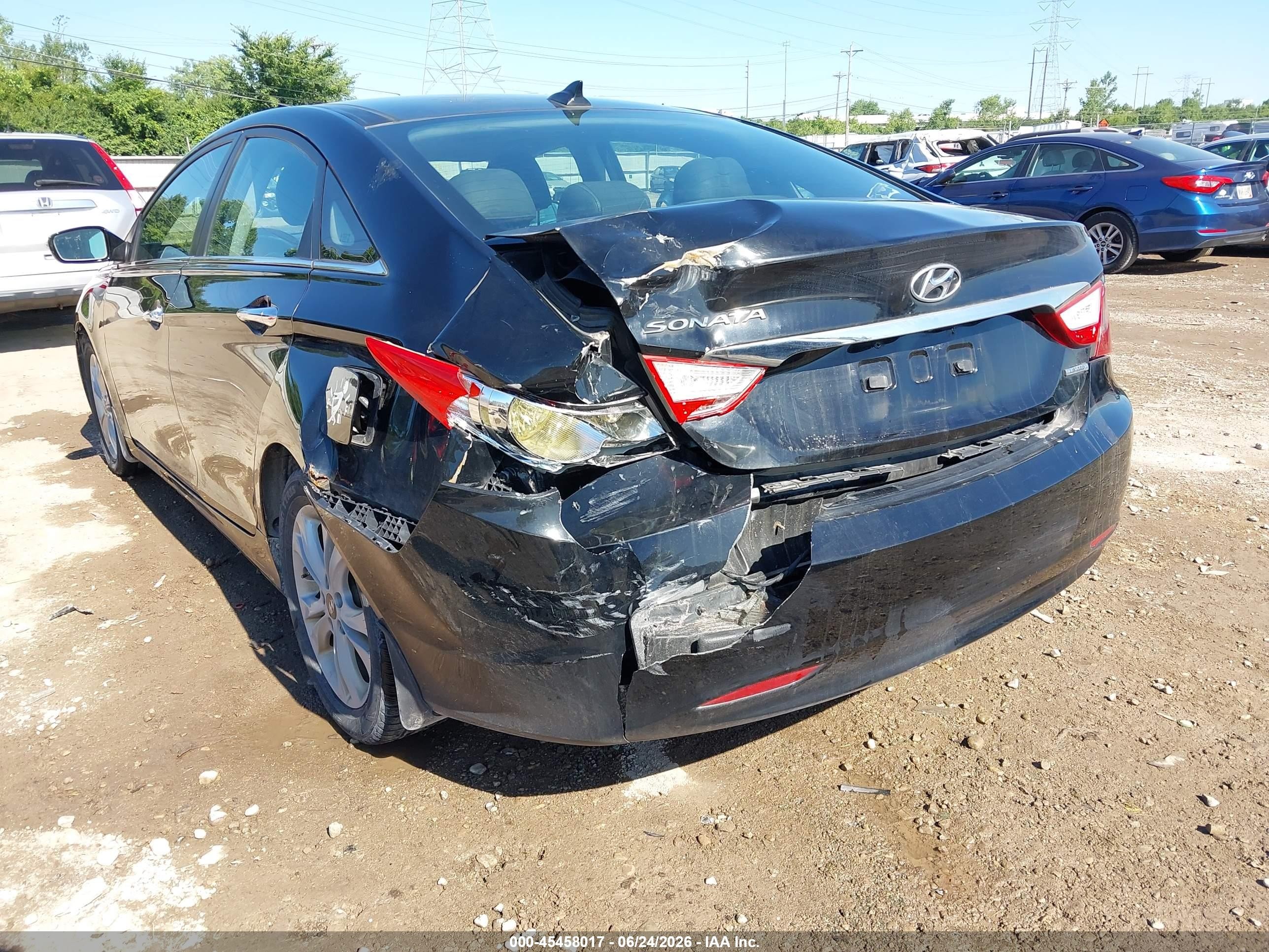 2013 Hyundai Sonata Limited Черный vin: 5NPEC4AC5DH551014
