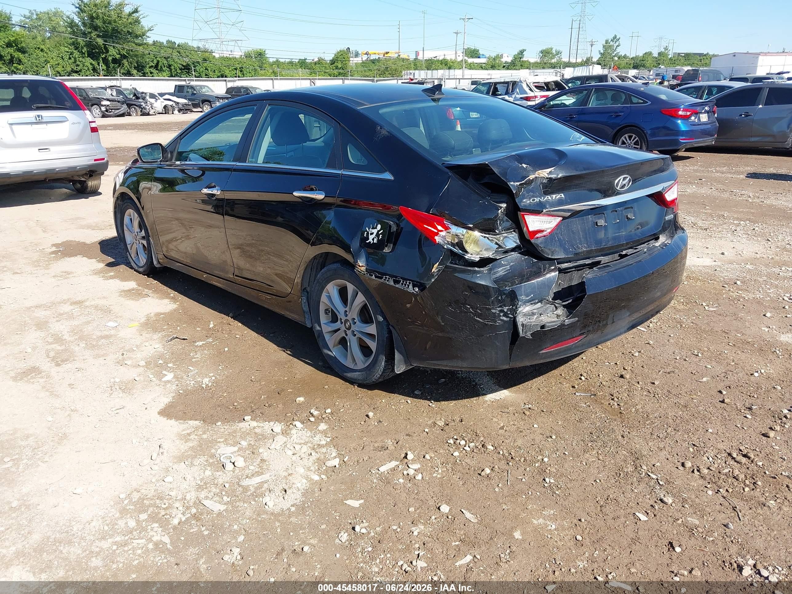 2013 Hyundai Sonata Limited Черный vin: 5NPEC4AC5DH551014
