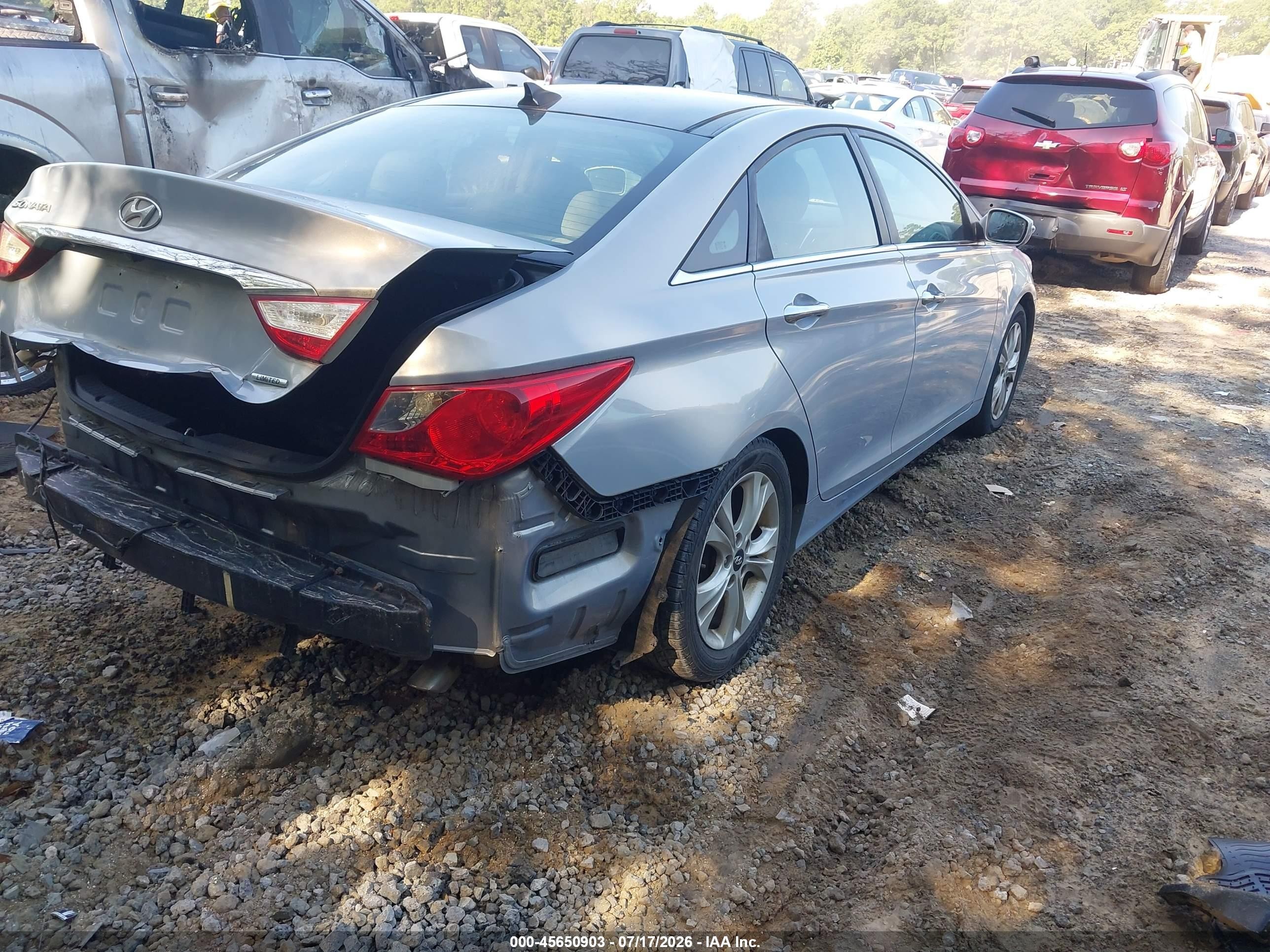 2013 Hyundai Sonata Limited Silver vin: 5NPEC4AC5DH596311