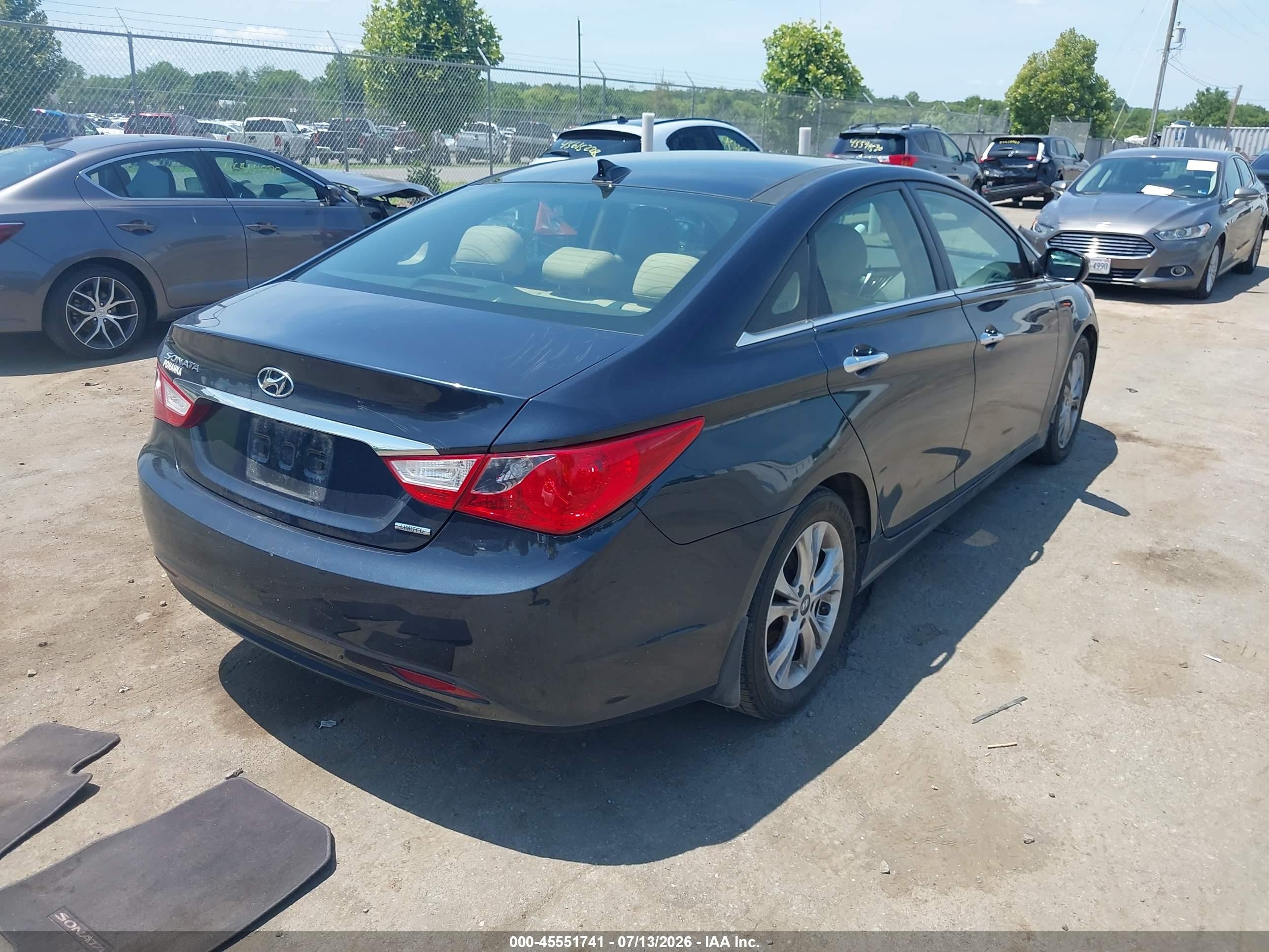 2013 Hyundai Sonata Limited Blue vin: 5NPEC4AC5DH633390