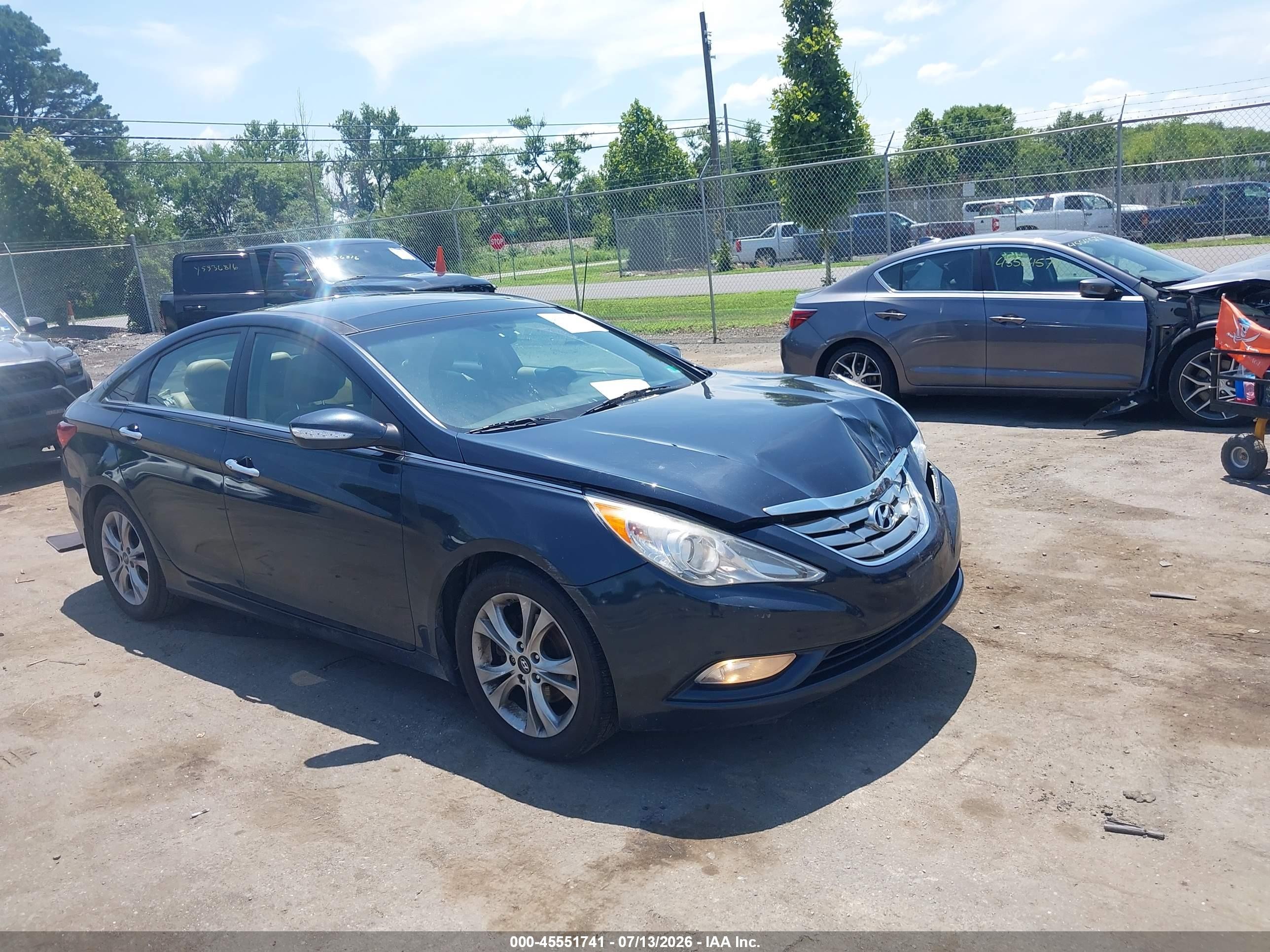 2013 Hyundai Sonata Limited Blue vin: 5NPEC4AC5DH633390