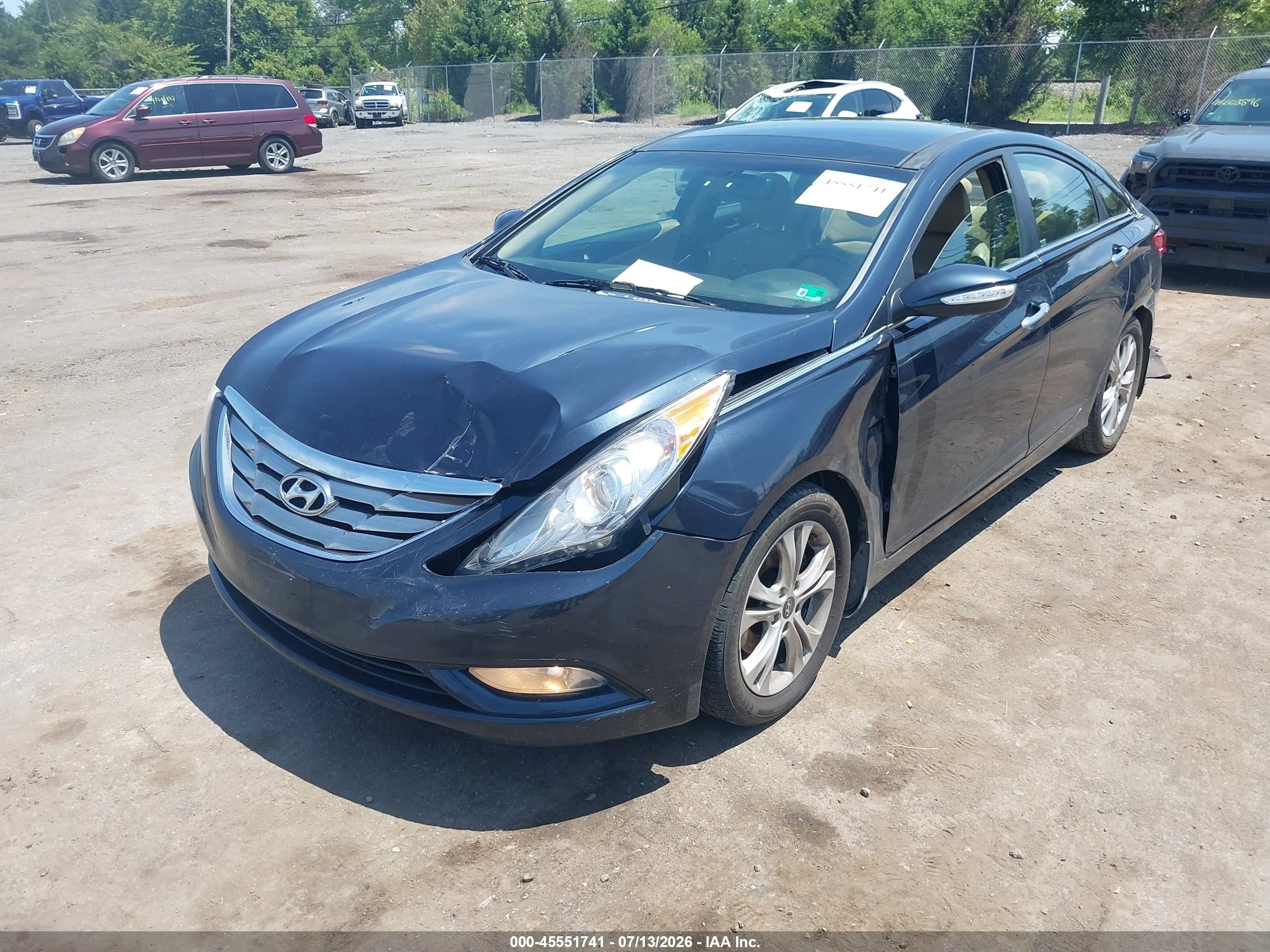 2013 Hyundai Sonata Limited Blue vin: 5NPEC4AC5DH633390