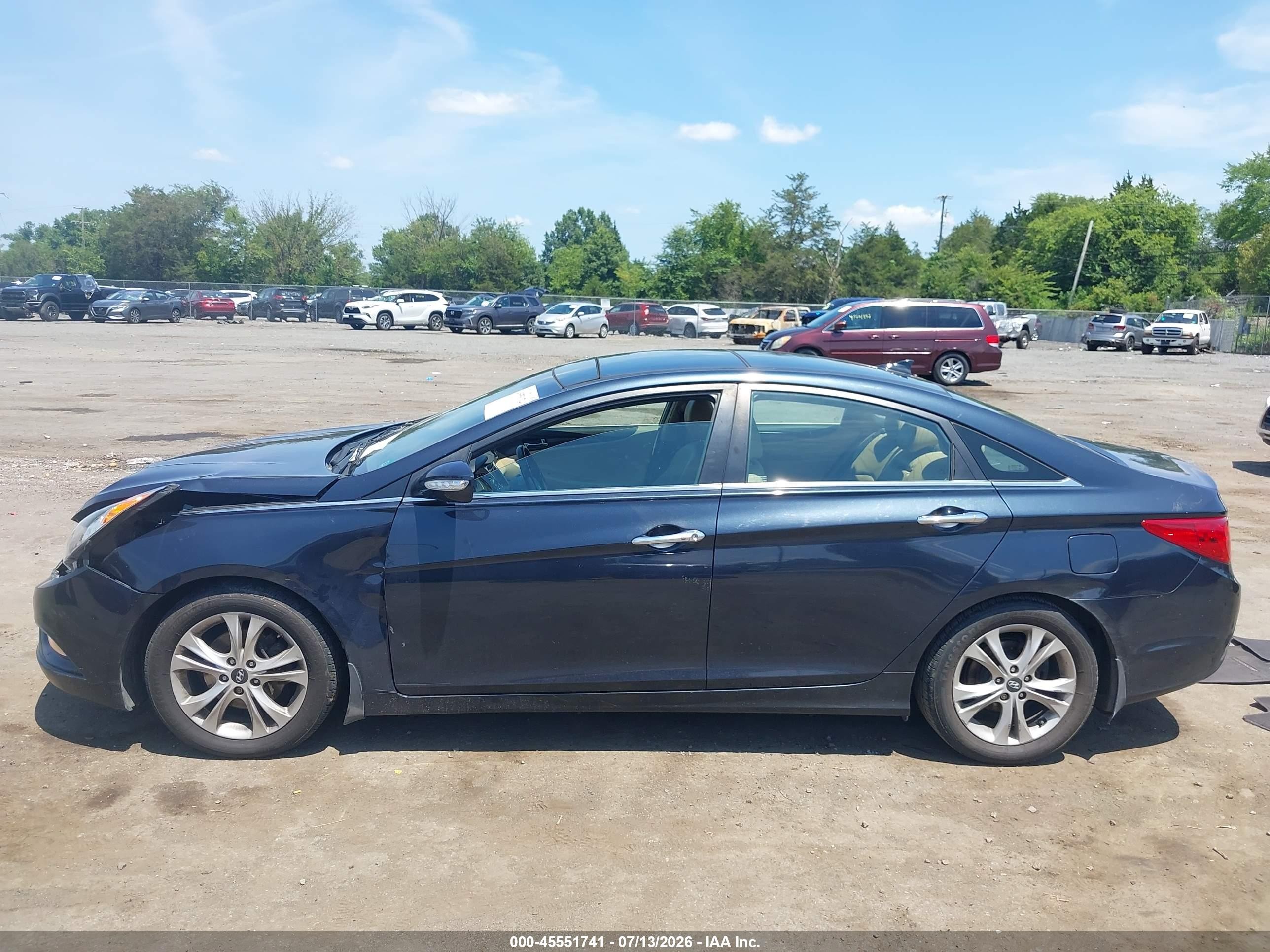 2013 Hyundai Sonata Limited Blue vin: 5NPEC4AC5DH633390