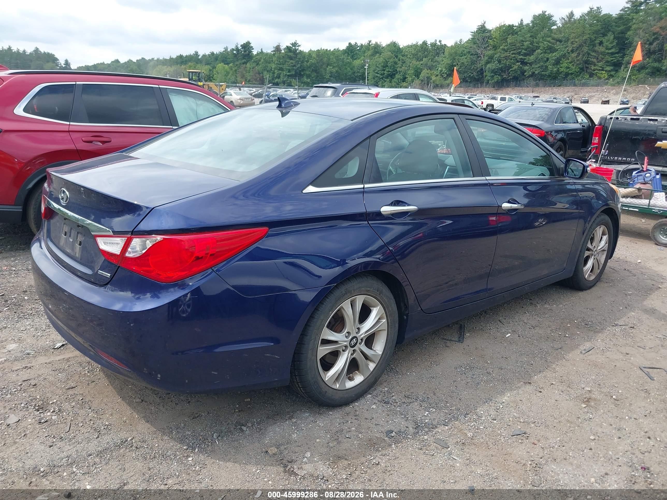 2013 Hyundai Sonata Limited Blue vin: 5NPEC4AC5DH653719