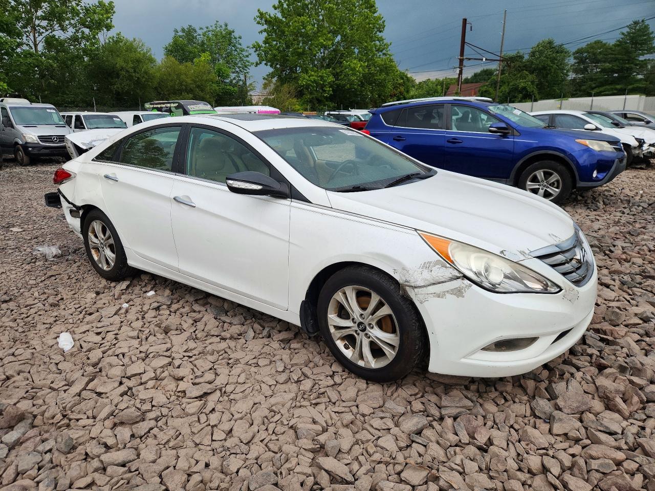 2013 Hyundai Sonata Limited White vin: 5NPEC4AC5DH684324