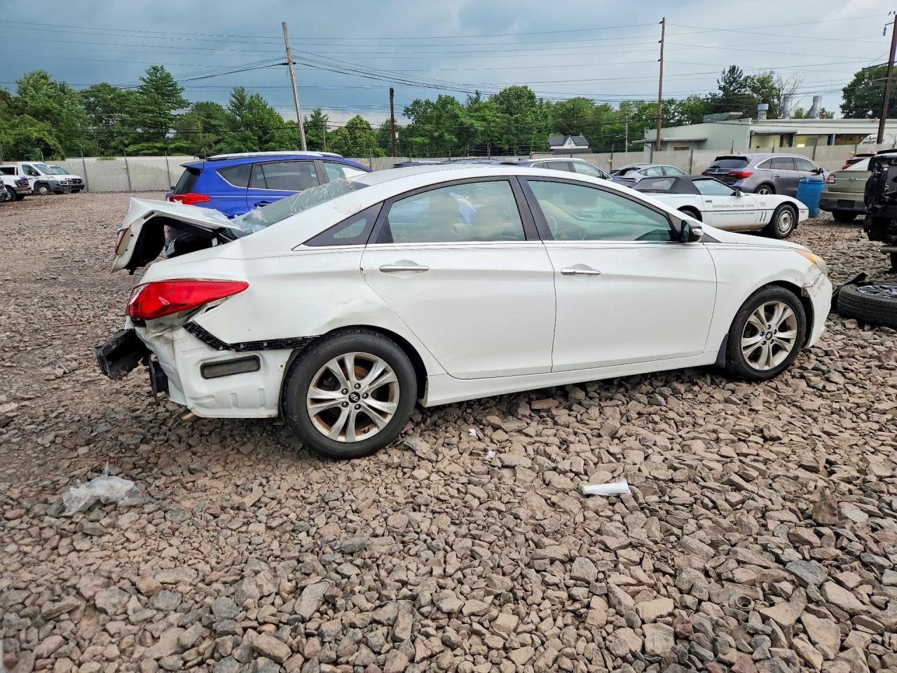 2013 Hyundai Sonata Limited White vin: 5NPEC4AC5DH684324