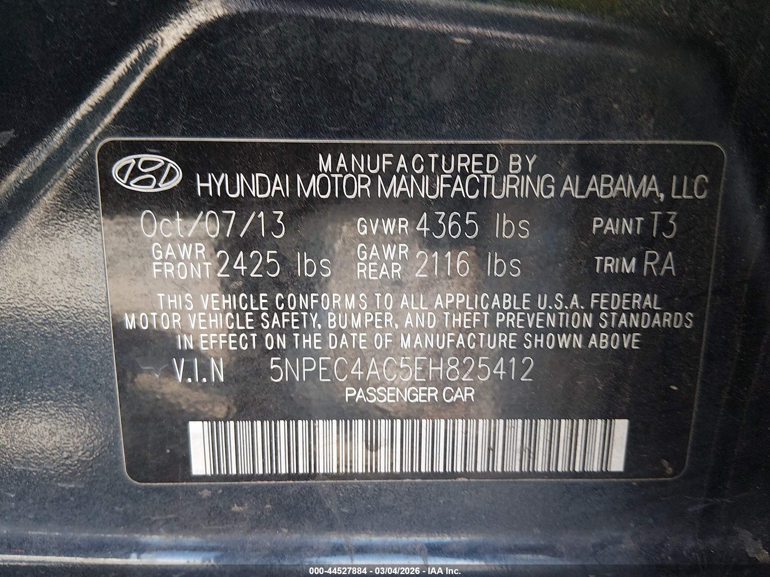 2014 Hyundai Sonata Se Dark Blue vin: 5NPEC4AC5EH825412