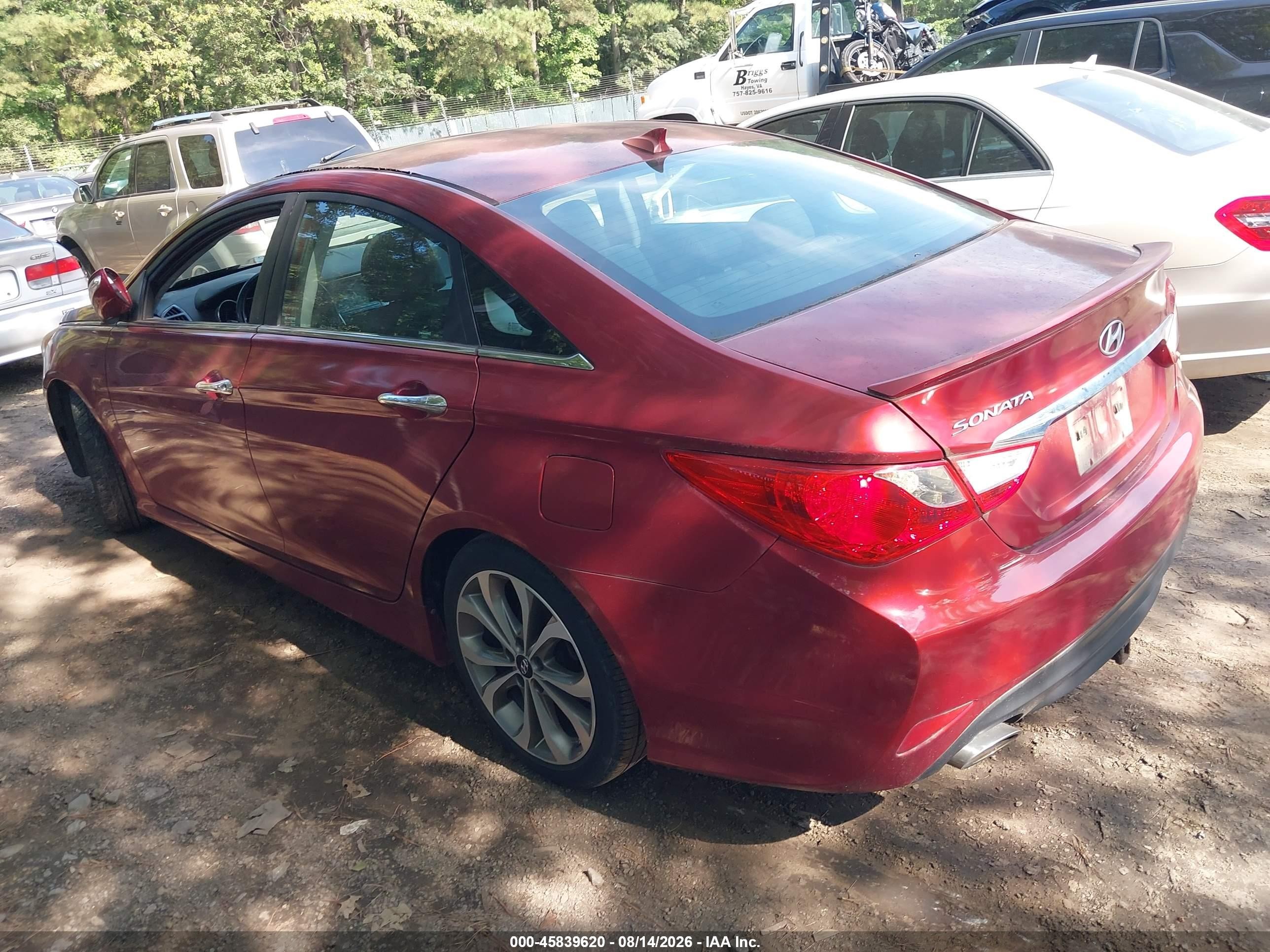 2014 Hyundai Sonata Se Red vin: 5NPEC4AC5EH828049